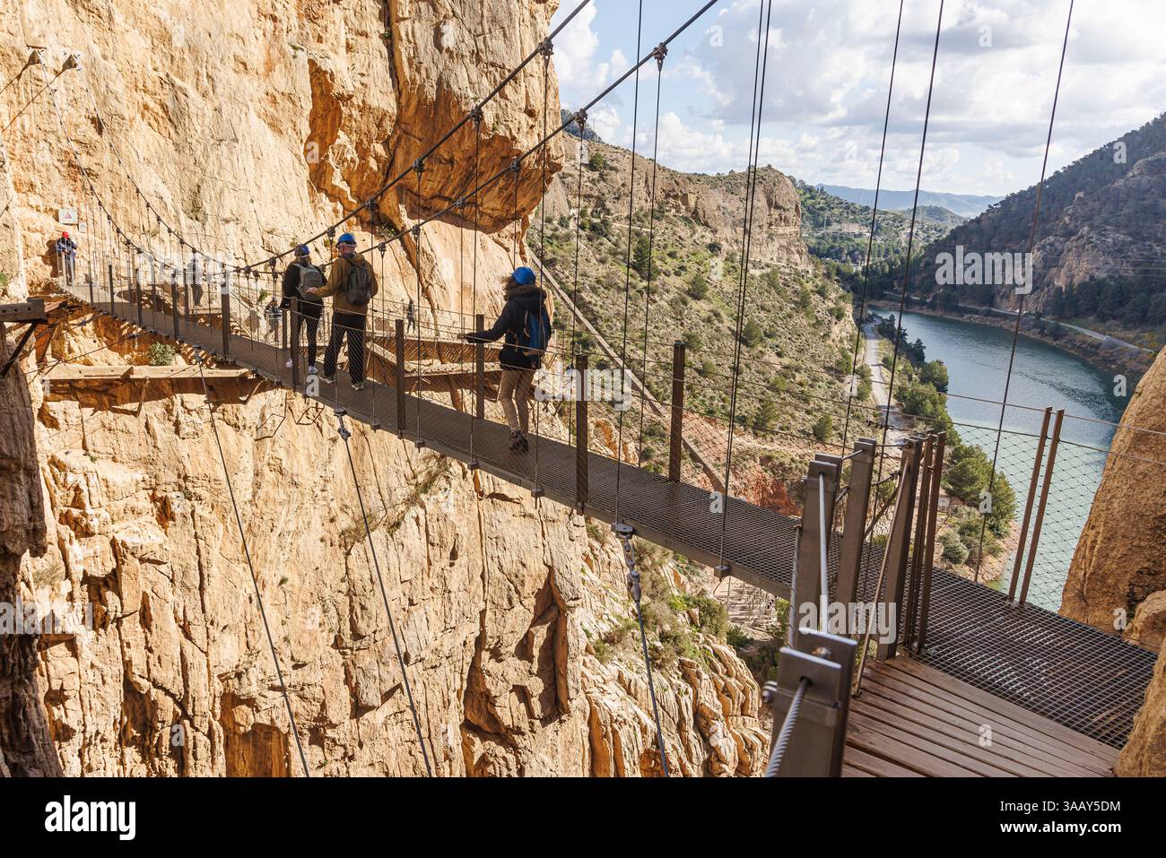 Spanien, Andalusien, El Chorro, Caminito del Rey Trek Stockfoto