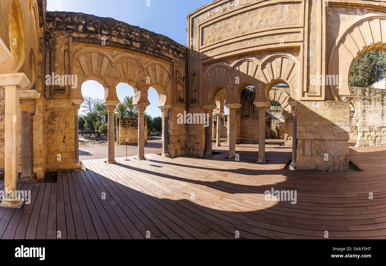 Spanien, Andalusien, Cordoba, Kalifatsstadt Medina Azahara, die von der UNESCO, der oberen Basilika, zum Weltkulturerbe erklärt wurde Stockfoto
