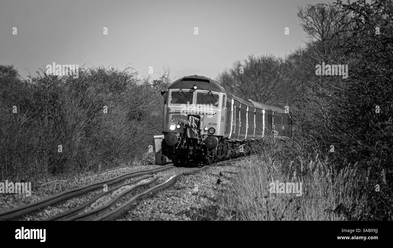 Railtour - Klasse 57 - UK Railtours - 57310 Stockfoto