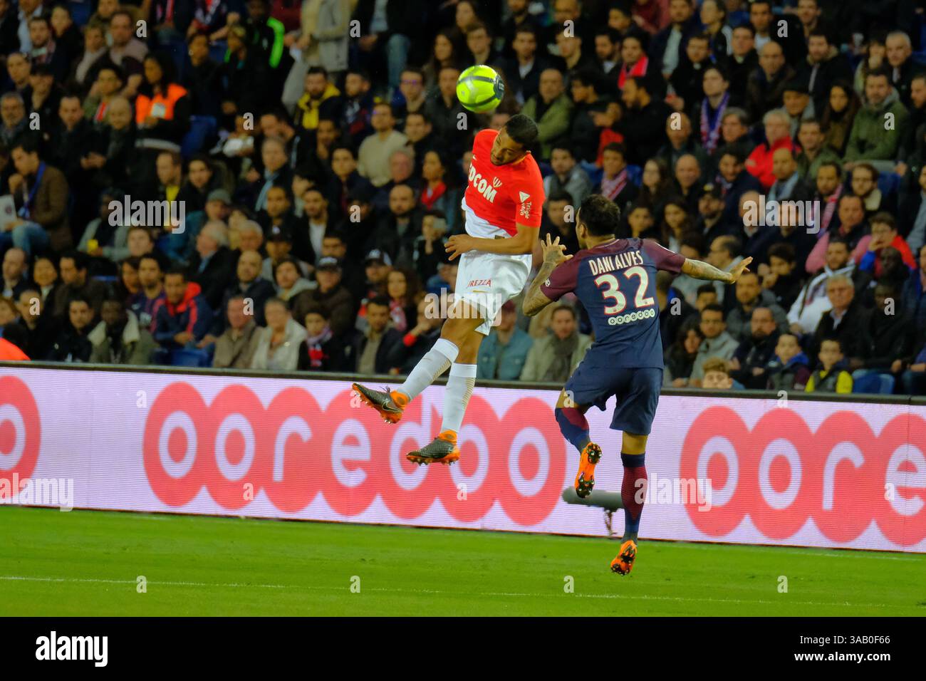 16. April 2018 - Paris, Frankreich - ALS Monaco Verteidiger JORGE im Spiel der französischen Meisterschaft Liga 1 Paris SG gegen AS Monaco im Parc des Princes Stadium in Paris - Frankreich. Paris SG gewann 7-1 (Bild: © Pierre Stevenin Via ZUMA Wire) Stockfoto