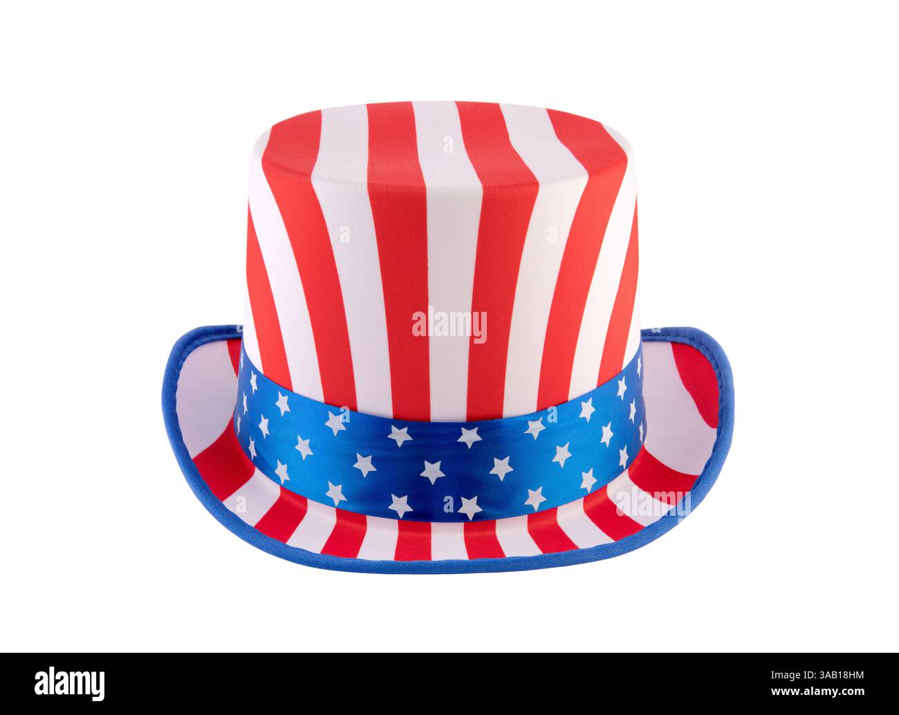 Amerikanischer Hut isoliert auf weißem Hintergrund Stockfoto