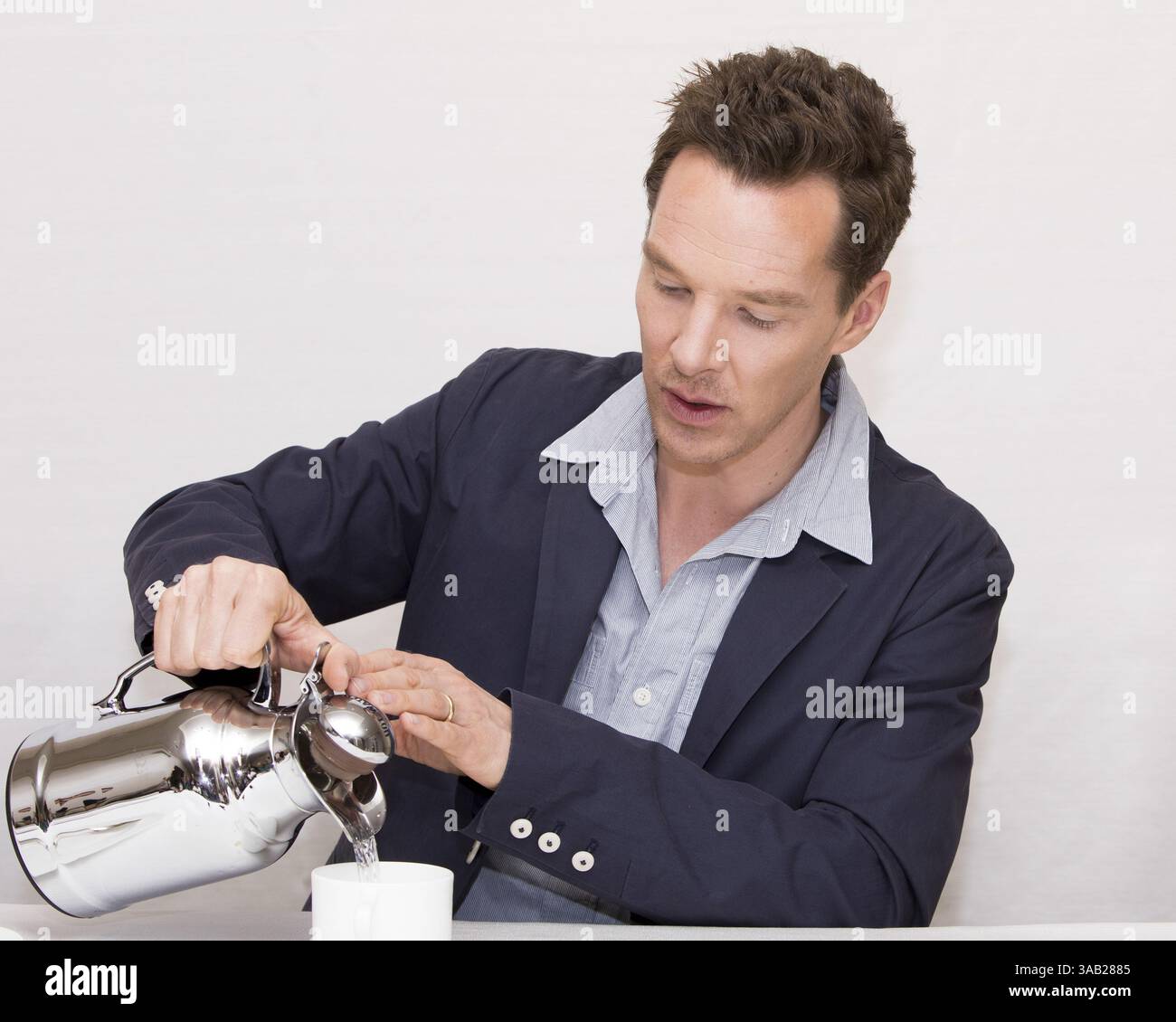 25. April 2018: Hollywood, Kalifornien, USA – der englische Schauspieler BENEDICT CUMBERBATCH wirbt für die Fernsehserie Patrick Melrose und den Film Avengers: Infinity Wars in Hollywood. (Bild: © Armando Gallo/ZUMA Studio) Stockfoto