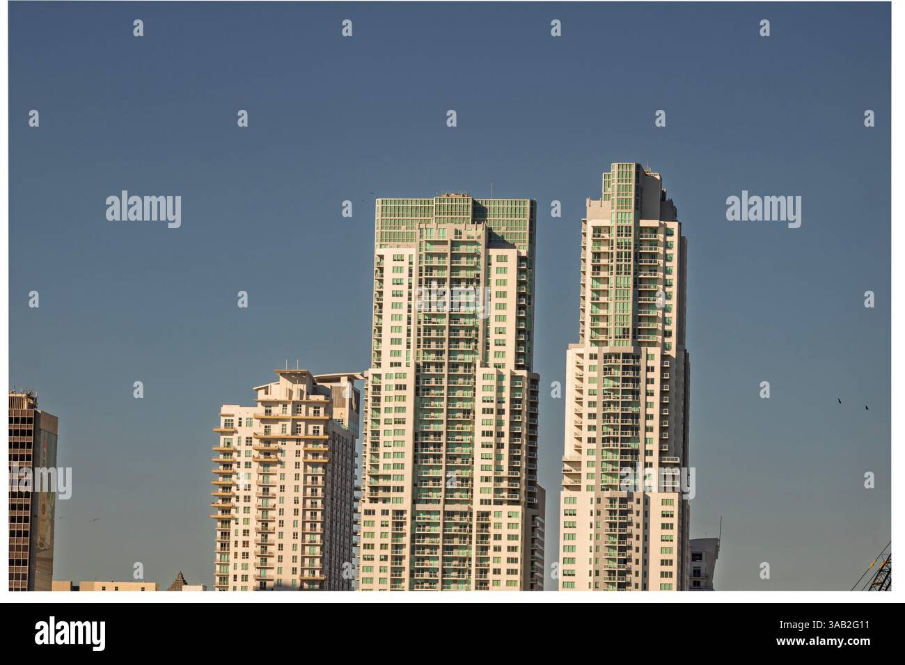Miami, Florida, Finanzviertel im Stadtzentrum. Skyline und Wolkenkratzer der USA Stockfoto