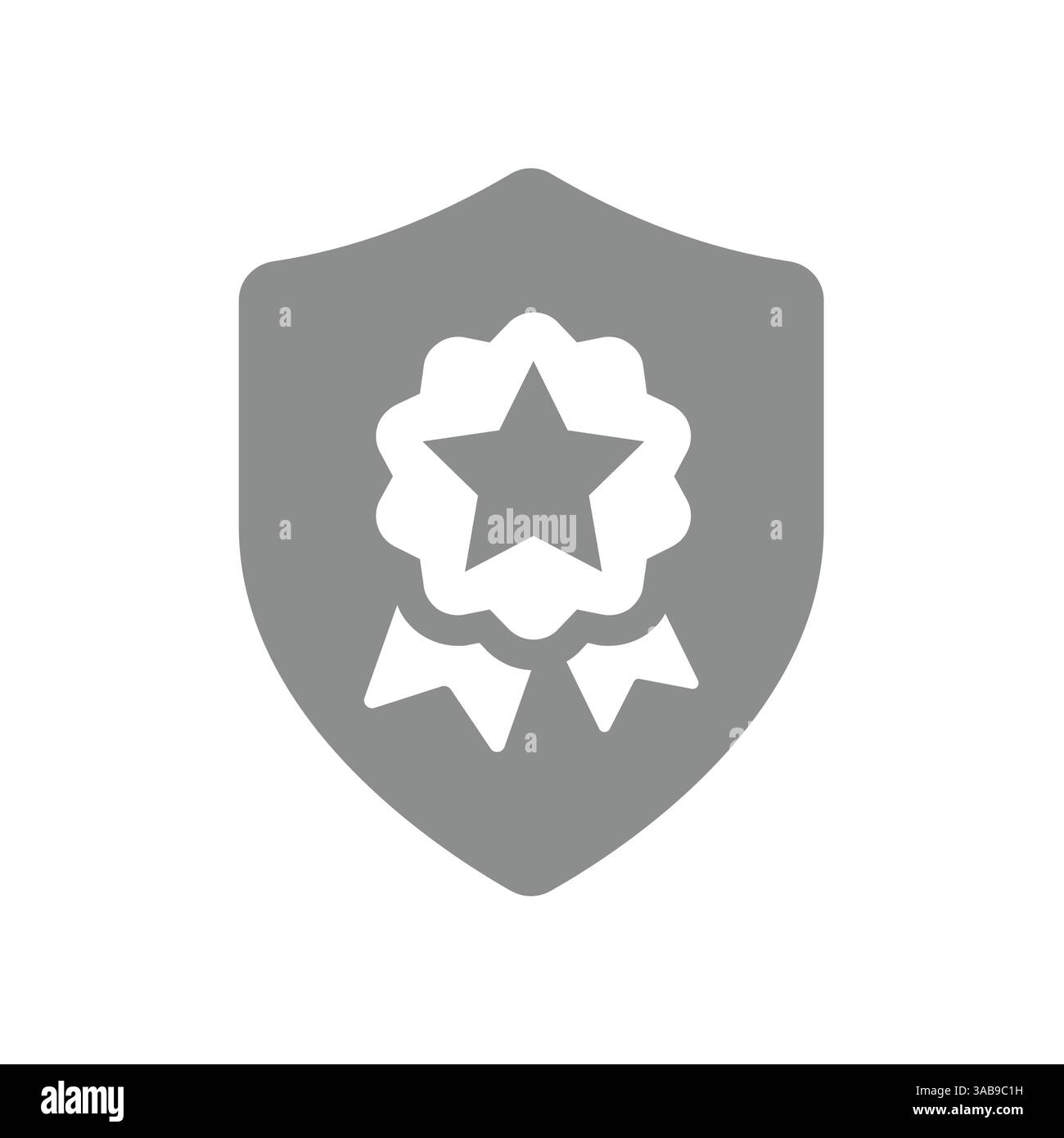 Schild mit Sternenband-Auszeichnung. Symbol für Qualitätssicherung und Garantie-Vektorbeschriftung. Stock Vektor