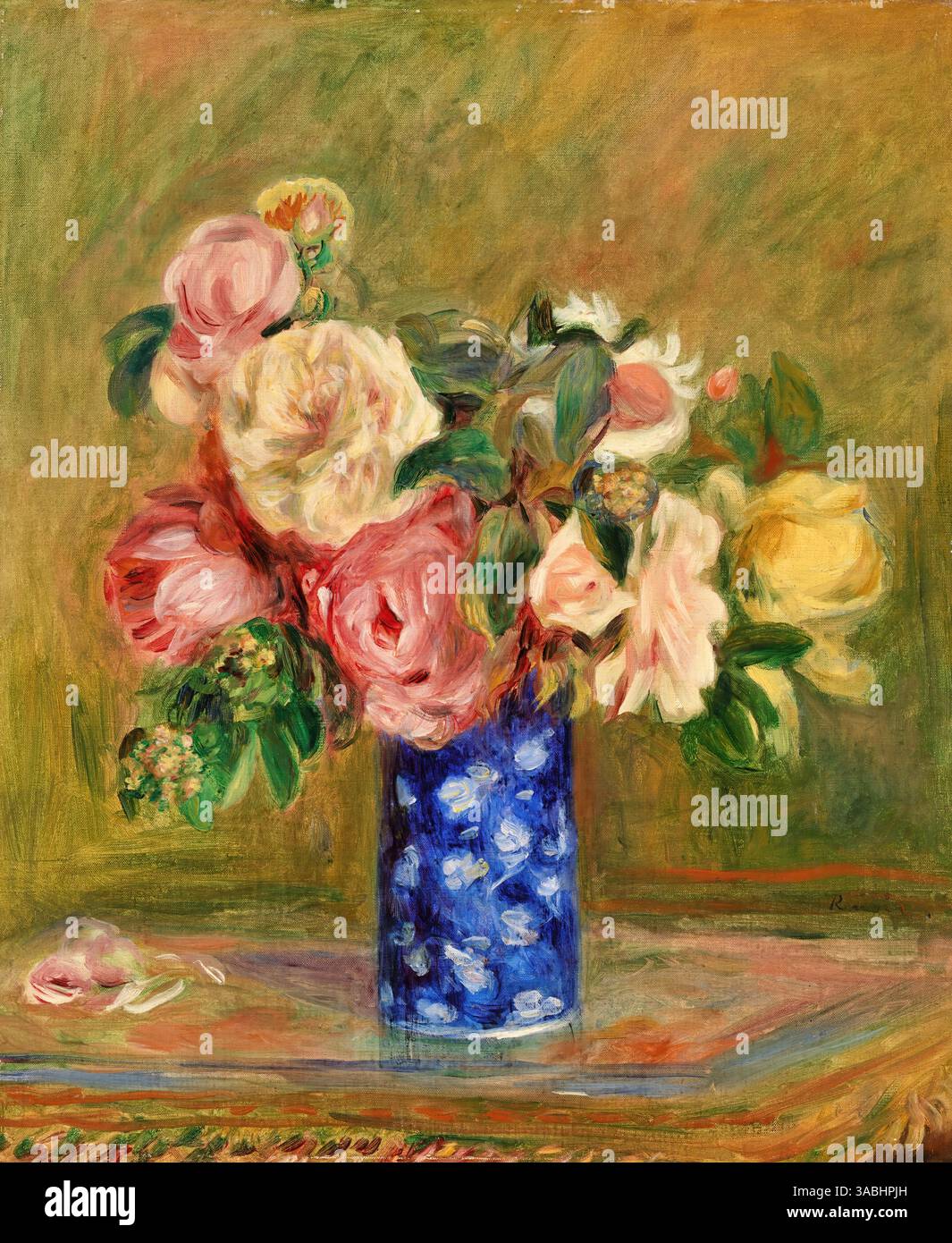 Rosenstrauß, 1882 (Gemälde) von Renoir, Pierre Auguste (1841-1919) Französisch Stock Vektor