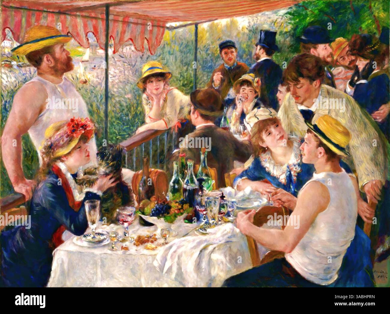 Mittagessen der Bootspartei, 1880 (Gemälde) von Renoir, Pierre Auguste (1841-1919) Französisch Stock Vektor