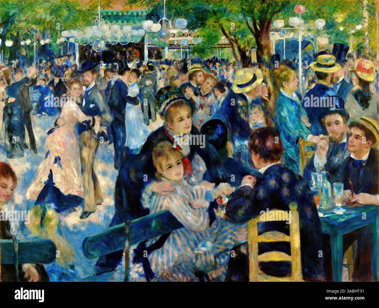 Tanz im Le Moulin de la Galette, 1876 (Gemälde) von Renoir, Pierre Auguste (1841-1919) Französisch Stock Vektor