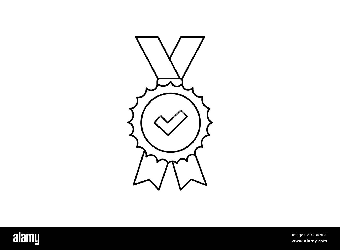 Leistung Abzeichen Symbol einzelne Linie Kunst von Linie Vektor Kunst isoliert schwarz weiß Hintergrund Stock Vektor