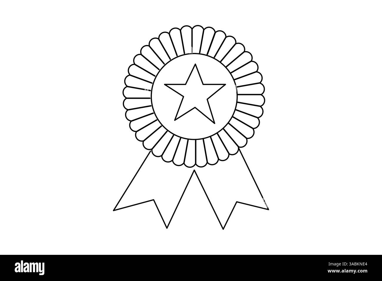 Leistung Abzeichen Symbol einzelne Linie Kunst von Linie Vektor Kunst isoliert schwarz weiß Hintergrund Stock Vektor