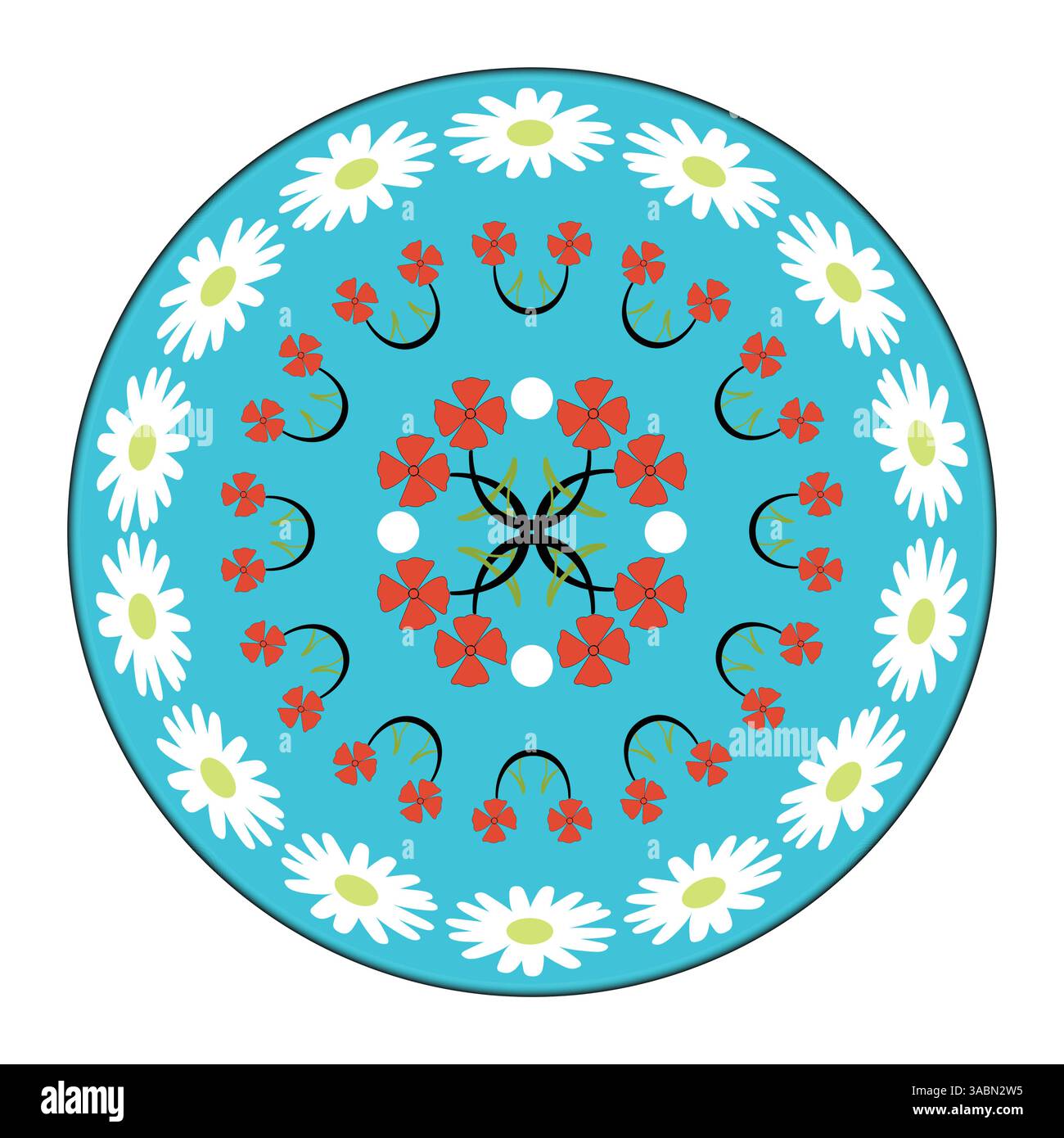 Pappbecher-Hochzeitsschmuck mit künstlerischem Blumenelement Stock Vektor