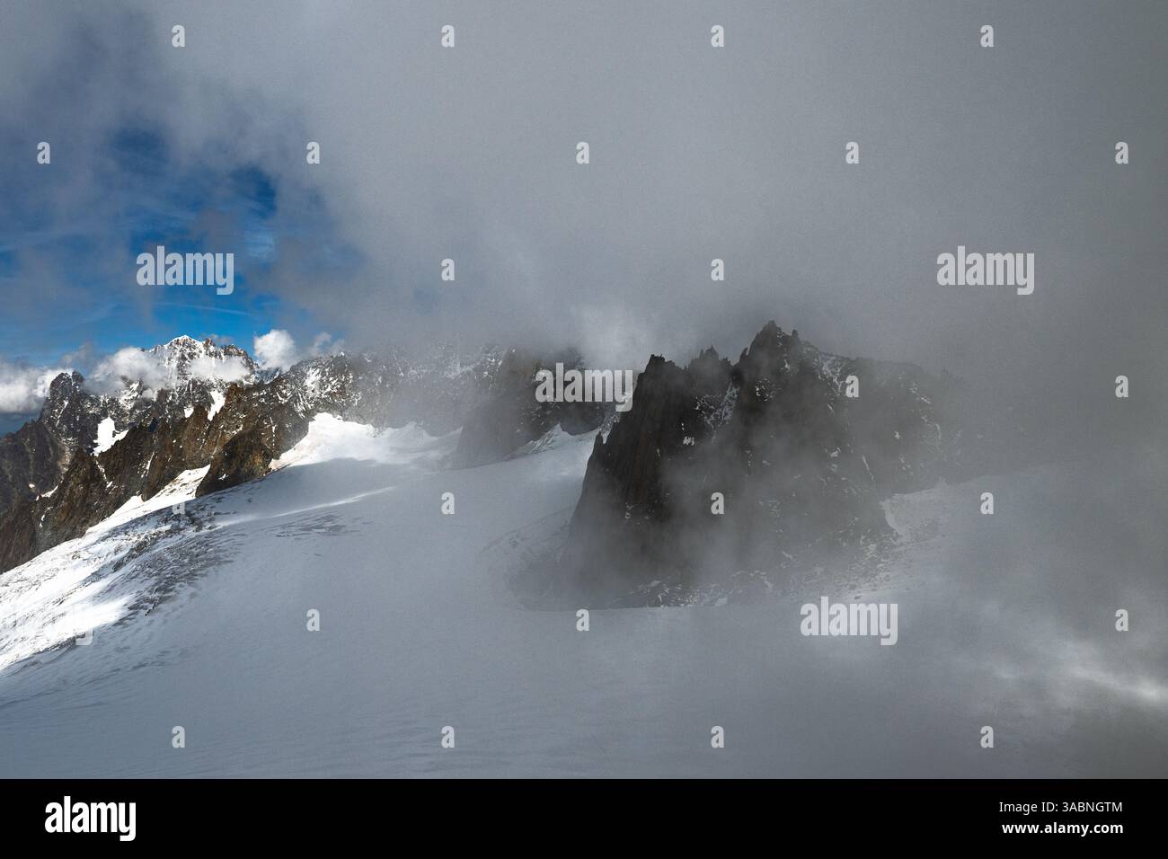 Der Gipfel des Monte Bianco - Mont Blanc Stockfoto