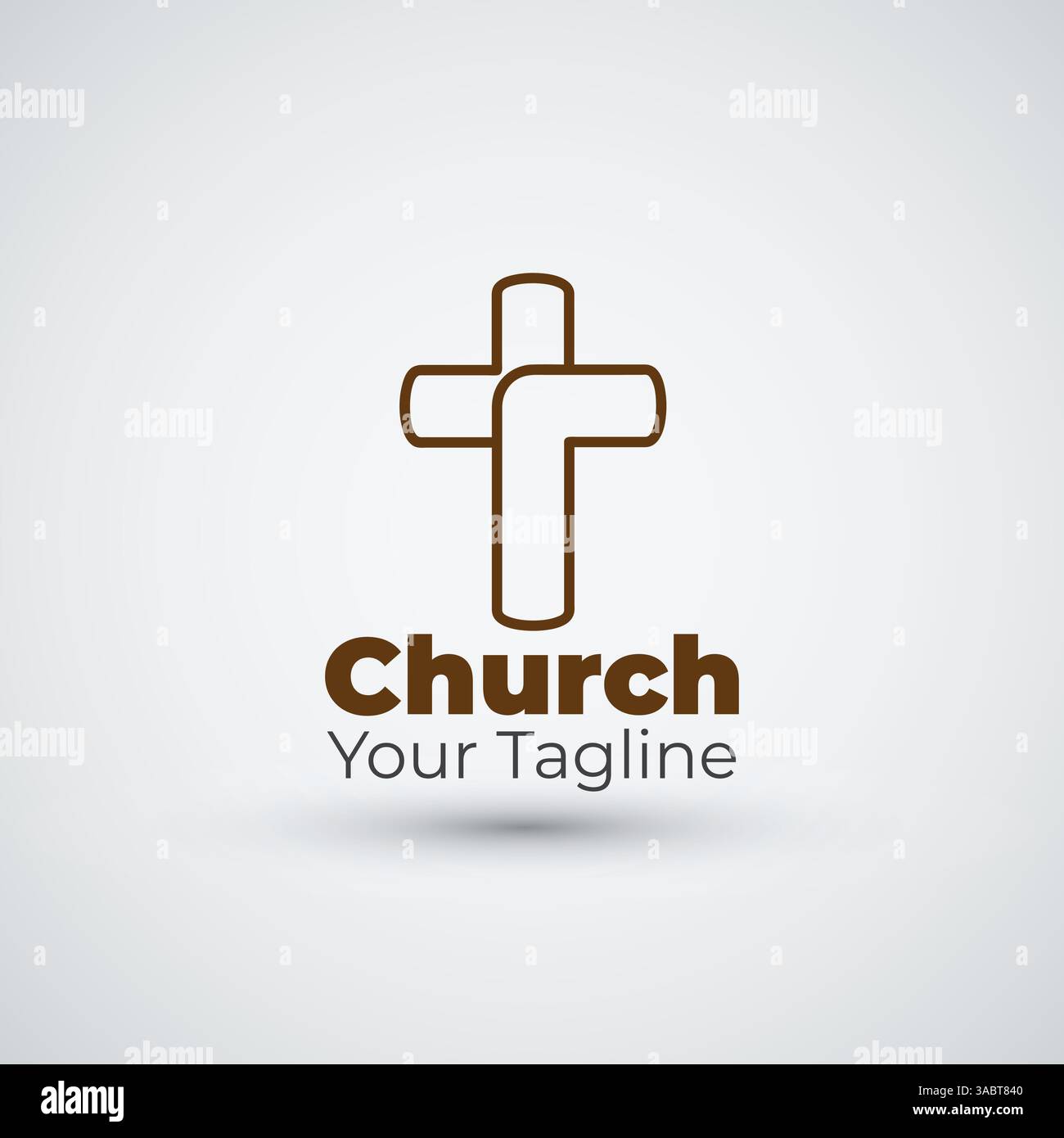 Symbolvorlage für Kirchenlogo Stock Vektor