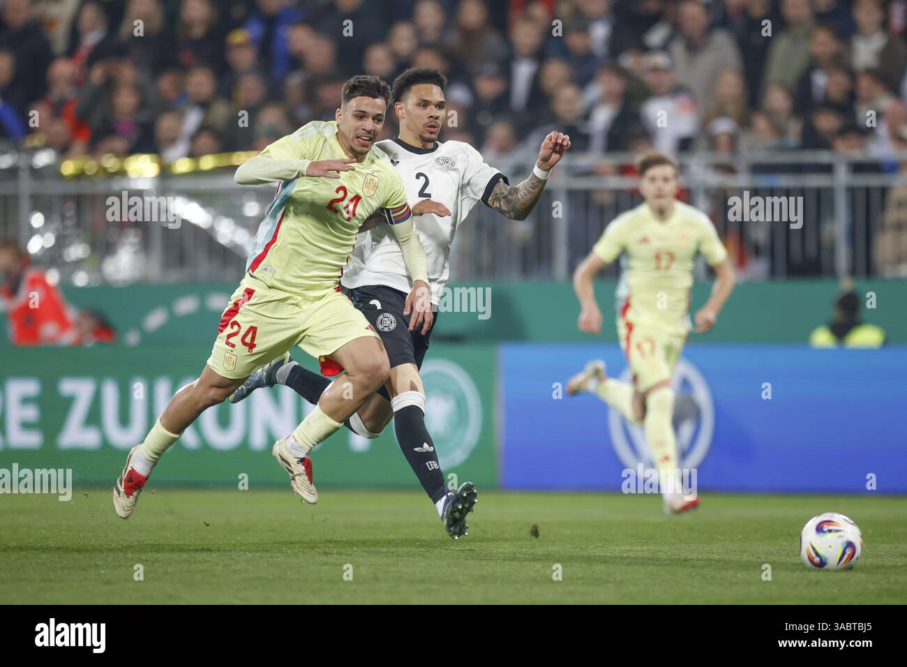 Fußball, U21, Freundschaftsspiel, 2024/2025, Deutschland U21 gegen Spanien U21, 25.03.2025, Merck-Stadion am Boellenfalltor, Darmstadt, Deutschland, Pharrel Nnamdi C. Stockfoto