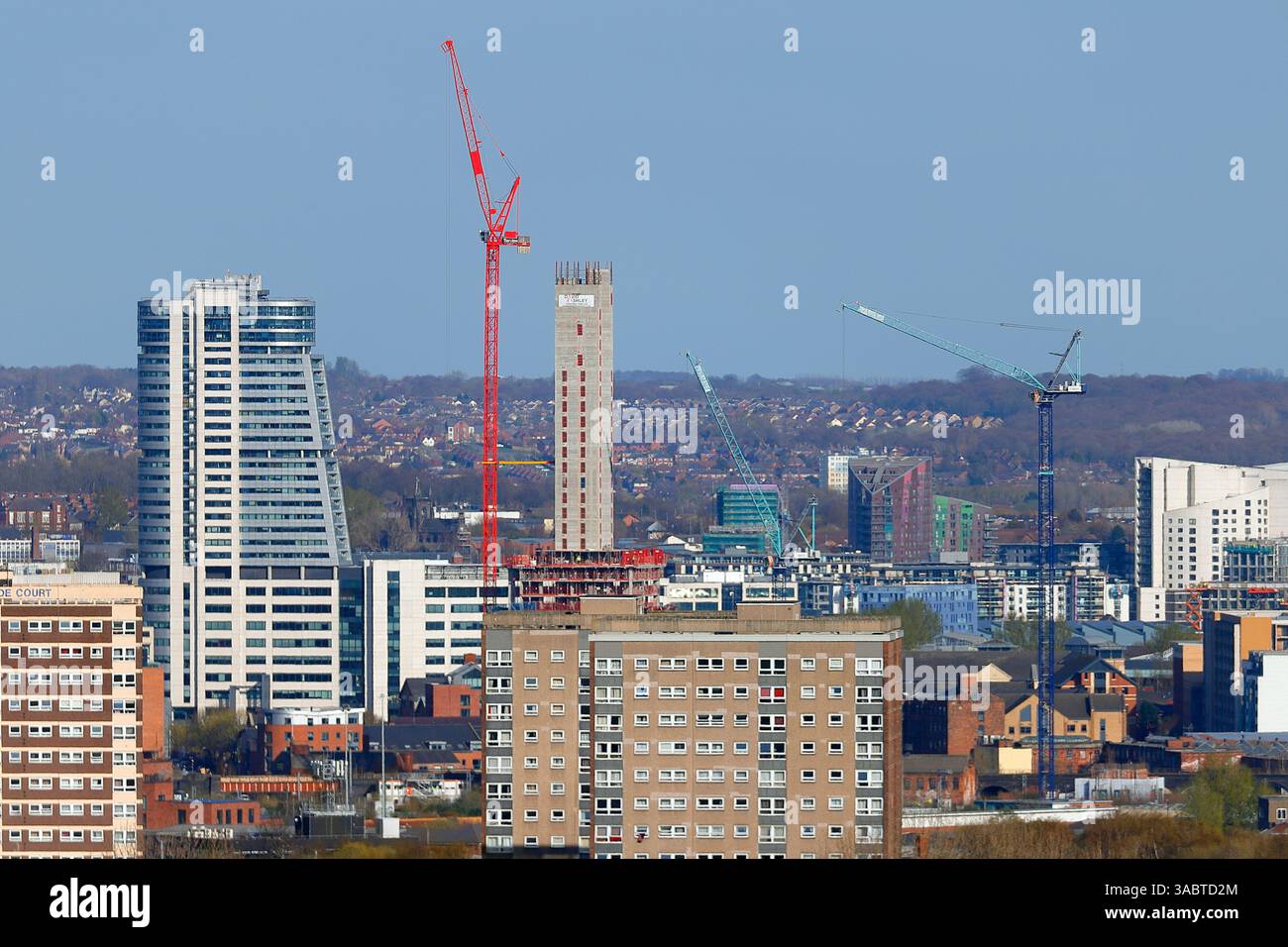 Sky Gardens im Bau im LEED sCity Centre, West Yorkshire, UK Stockfoto