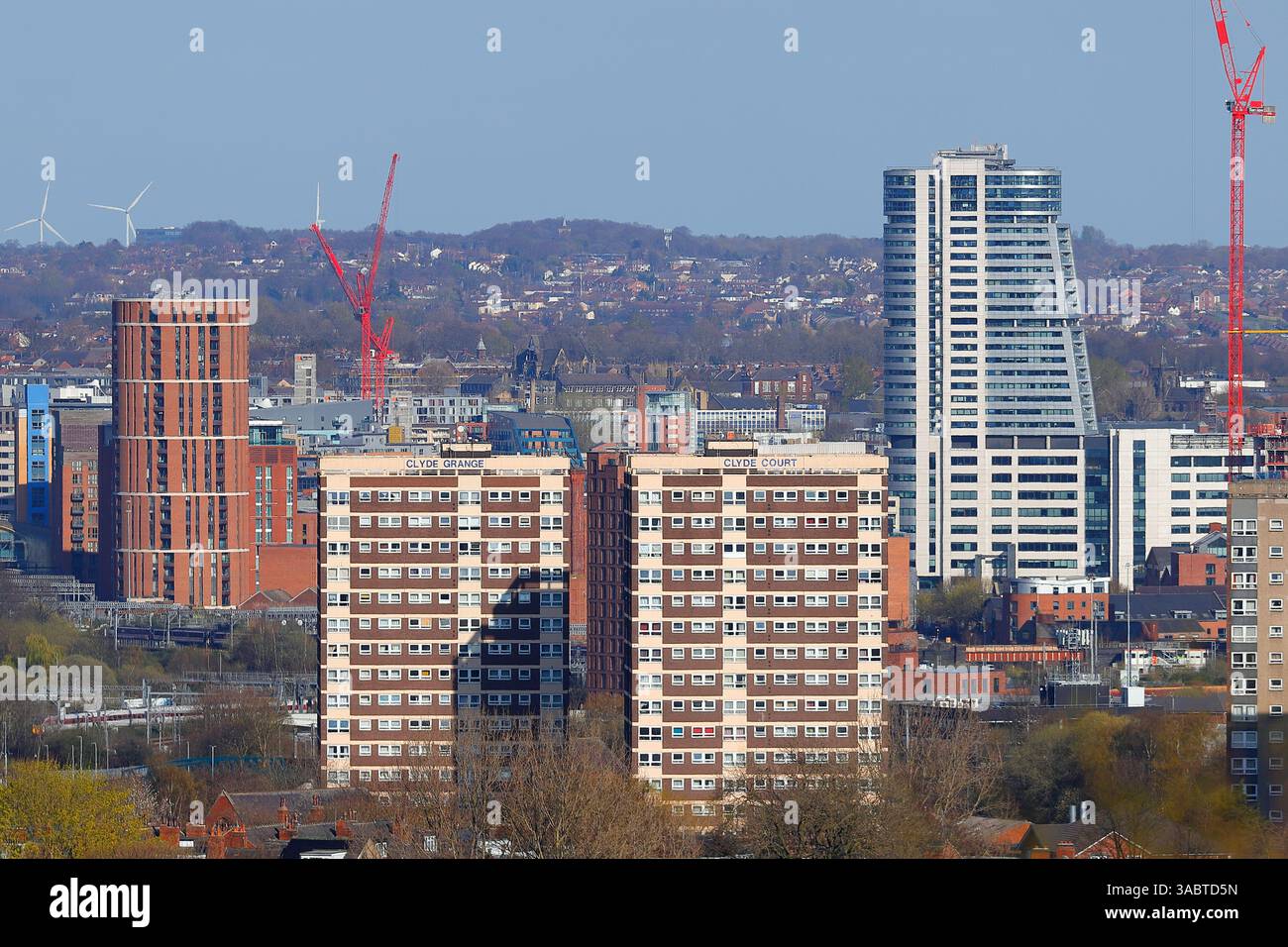 Candle House, Clyde Grange, Clyde Court & Bridgewater Place Gebäude in Leeds, West Yorkshire, Großbritannien Stockfoto