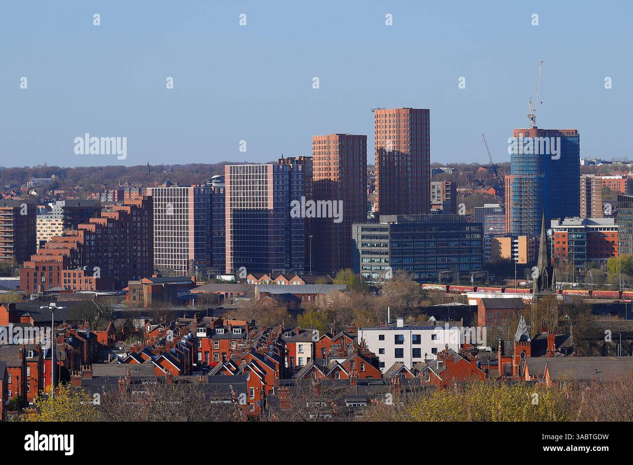 Springwell Gardens, Lattitude, Uncle Apartments & Triangle Yard Apartments in Leeds, West Yorkshire, Großbritannien Stockfoto
