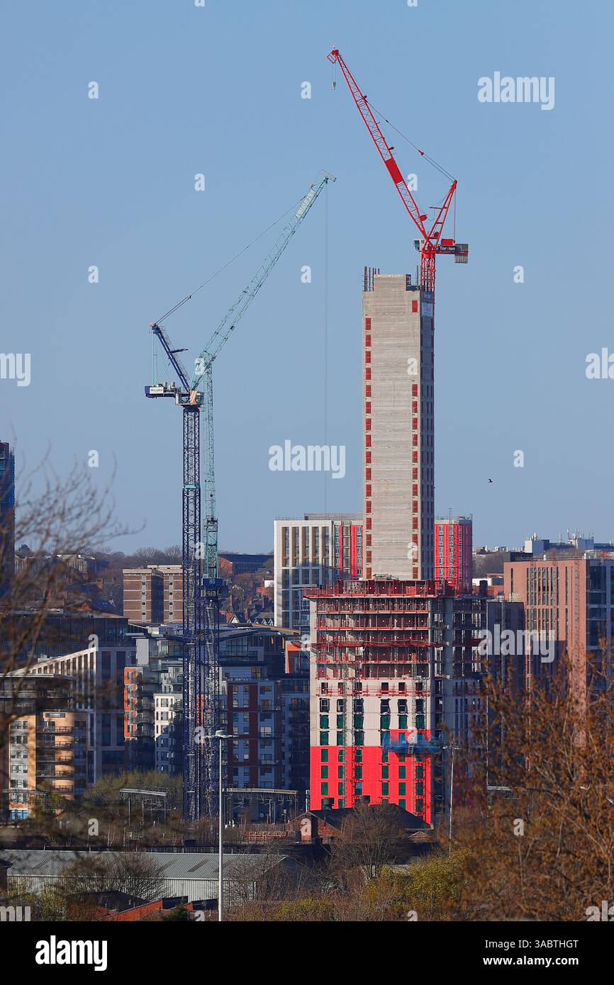 Sky Gardens im Bau im LEED sCity Centre, West Yorkshire, UK Stockfoto