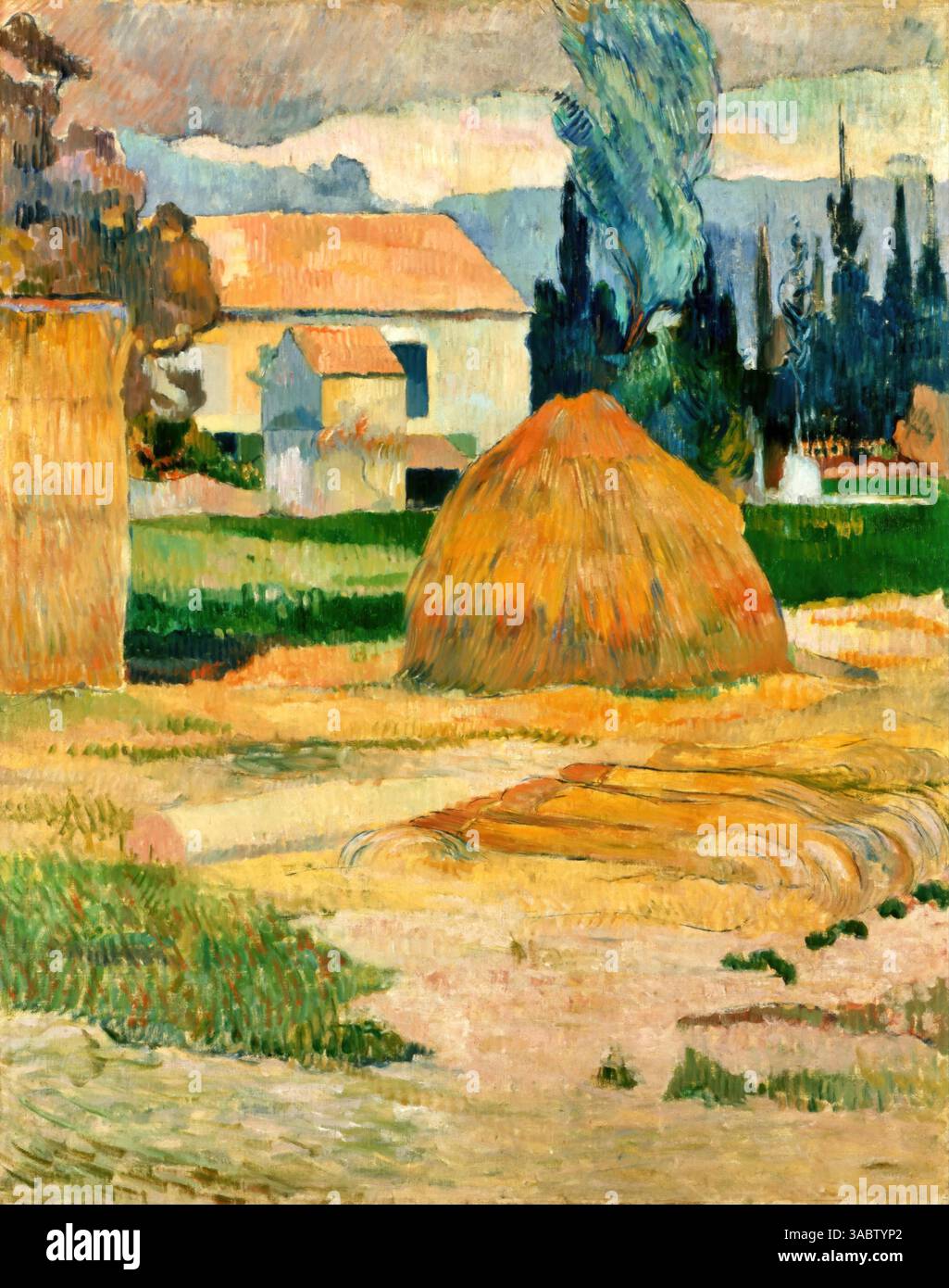 Landschaft bei Arles, 1888 – Paul Gauguin Stock Vektor