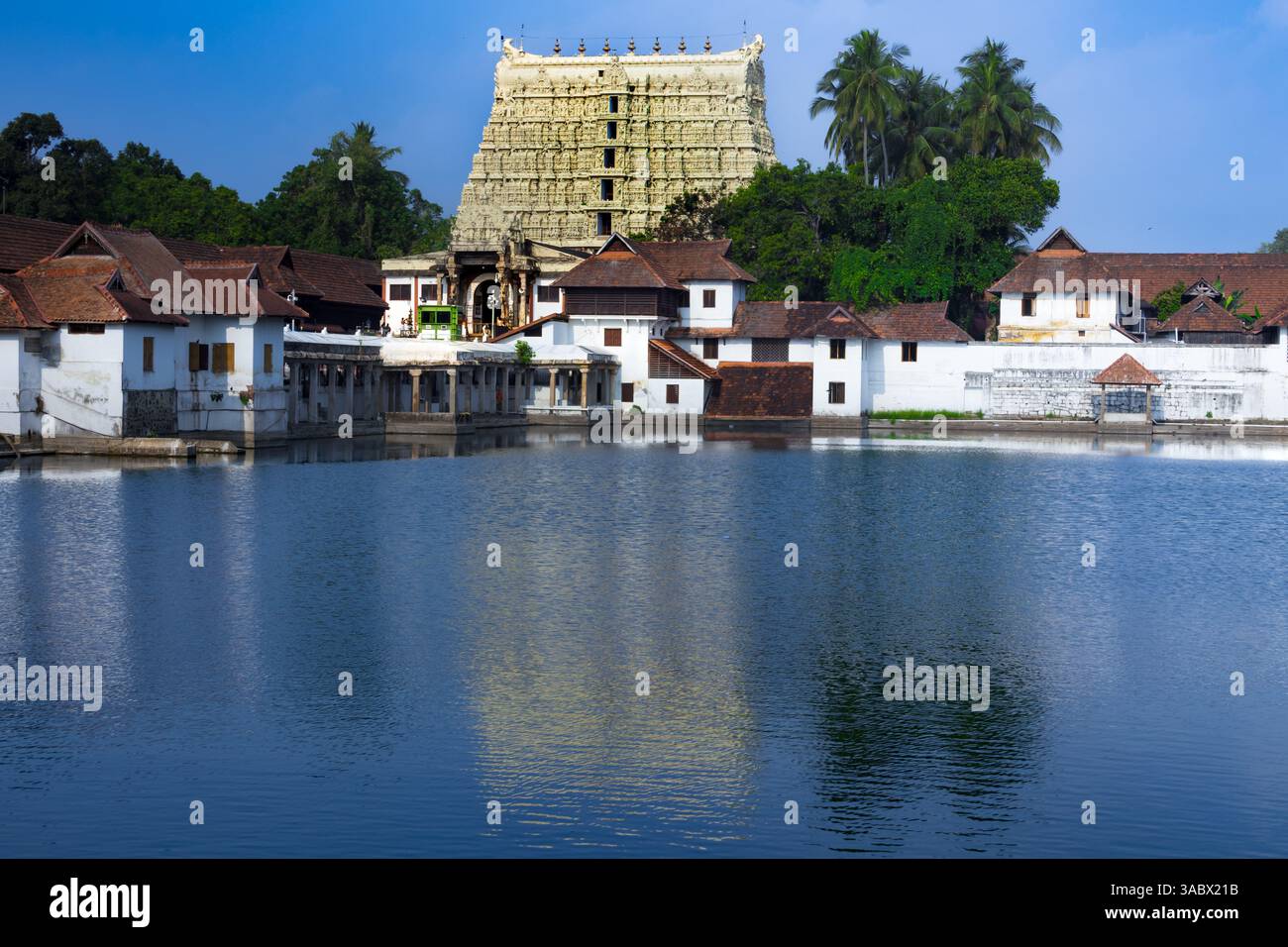Komplizierte Schnitzereien und Göttliche Aura – Padmanabhaswamy Tempel Stockfoto