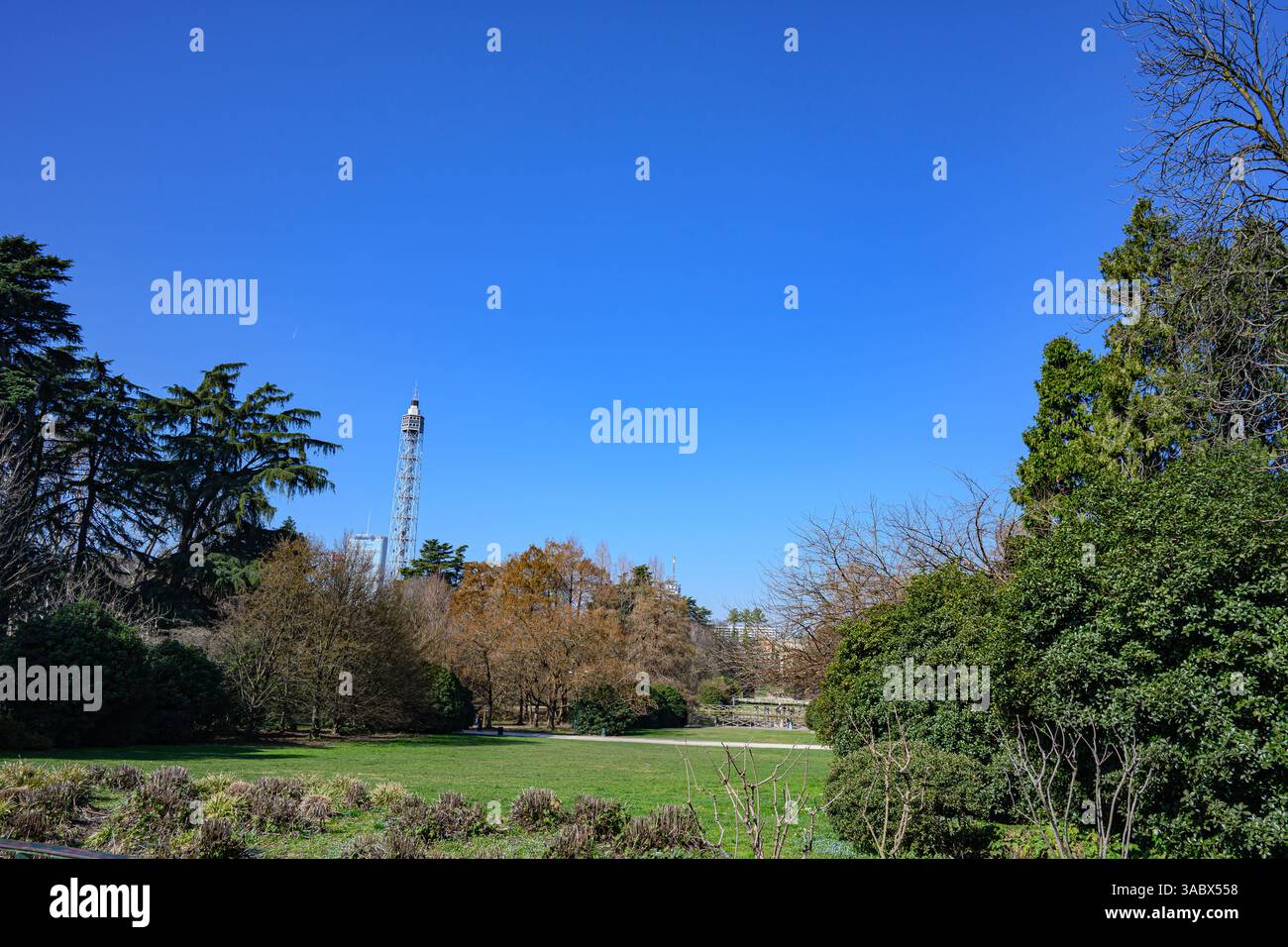 Parco Sempione (Simplon Park) – Mailand, Italien – 03. März 2025 Stockfoto