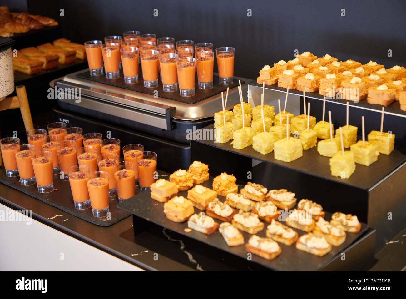 Pinchos, Tapas, Catering, Geschäftsfrühstück, Veranstaltung, kongress Stockfoto