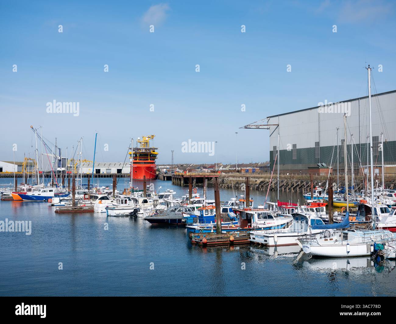 Der Hafen bei Hartlepool Landzunge im Nordosten Englands, Großbritannien. Stockfoto