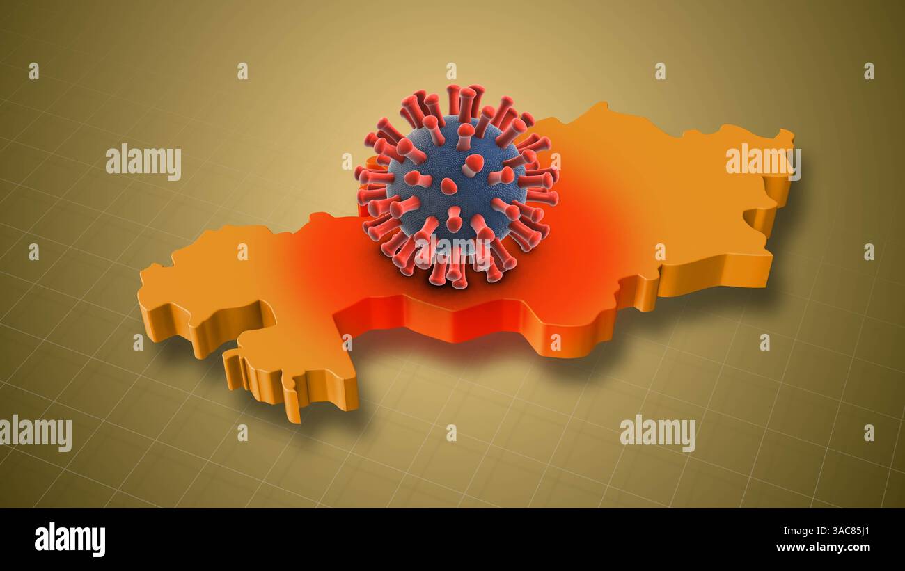 HMPV-Infektionsfälle steigen im ganzen Land Kasachstans an Stockfoto
