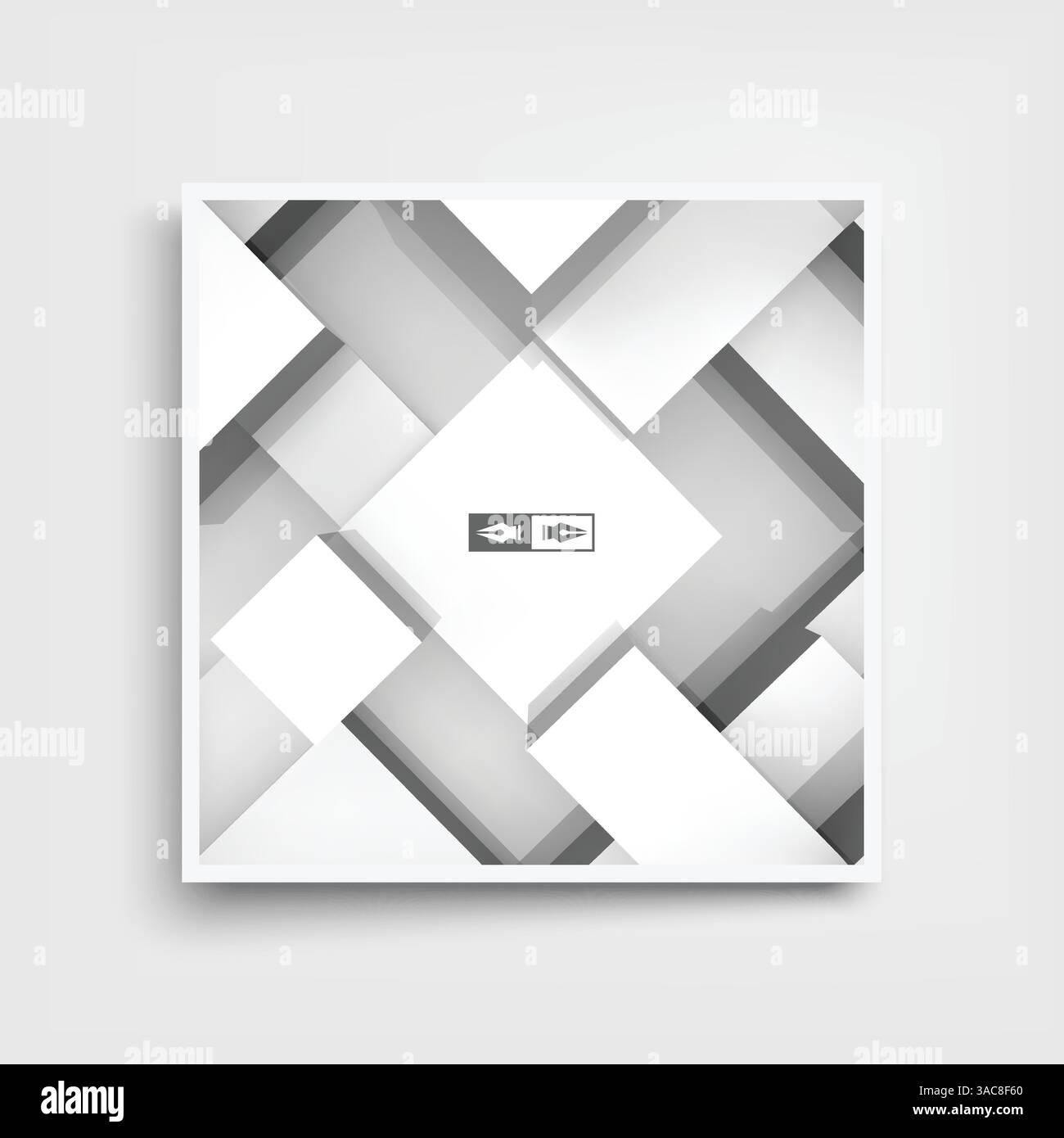 Abstrakter Hintergrund von 3d-Blöcken. Textbuch, Broschüre oder Notizbuch-Modell. Business-Broschüre. Design-Vorlage abdecken. Vektorgrafik. Stock Vektor