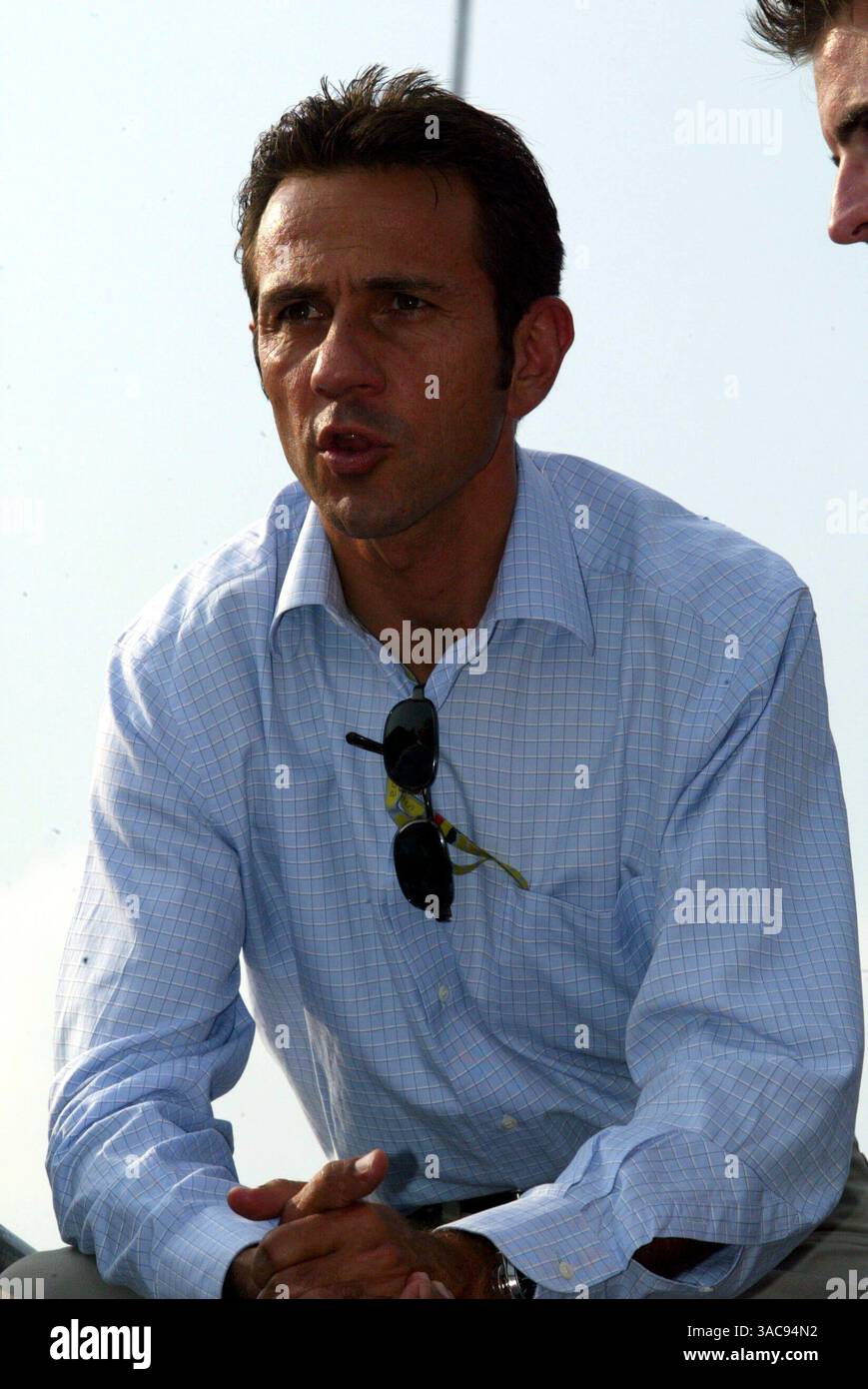 Ehemaliger Grand-Prix-Fahrer Erik Comas (FRA)..Grand Prix von Belgien, Spa-Francorchamps, 31. August 2002..DIGITALES BILD (Bild: ©Sutton Motorsports/ZUMA Press) Stockfoto