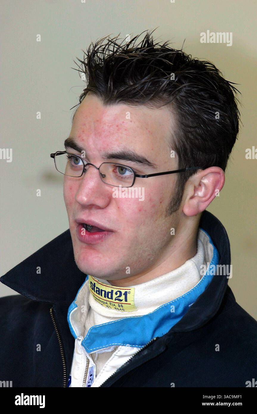 Rob Austin (GBR) Menü F3 Motorsport. British F3 Winter Series, Rockingham, England, 2. November 2002..DIGITALES BILD. (Kreditbild: ©Sutton Motorsports/ZUMA Press) Stockfoto
