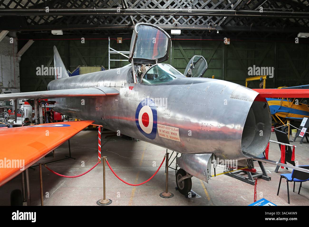English Electric Lightning P1A, Boscombe Down Aviation Collection, Old Sarum Airfield, Salisbury, Wiltshire, England, Großbritannien, Großbritannien, Europa Stockfoto