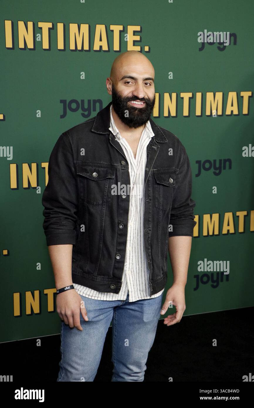 Rashids Hamid (TikToker) bei der Premiere der zweiten Staffel der JOYN-Serie Intimate im Zoo Palast in Berlin am 1. April 2025 Stockfoto