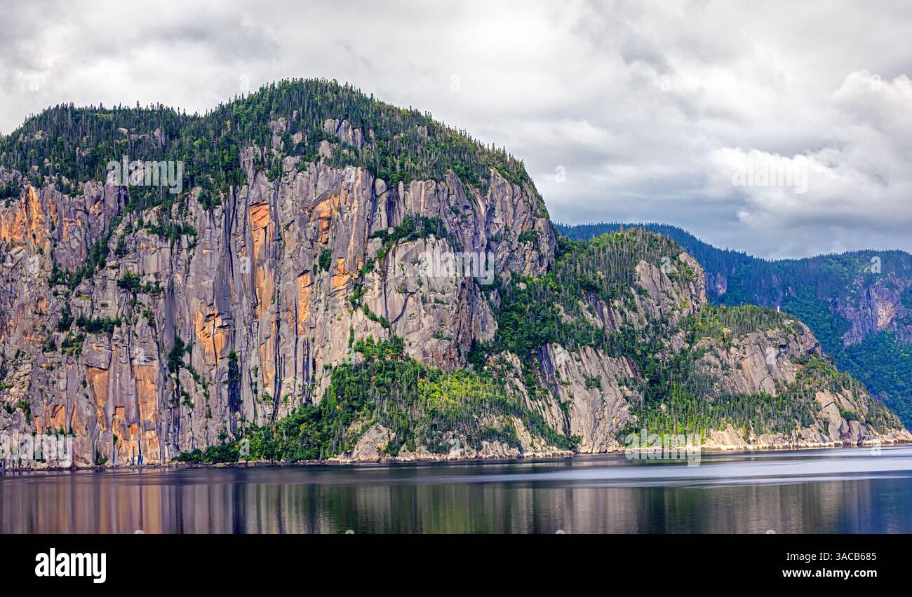 Quebec, Saguenay, Kanada. Saguenay River, segeln auf dem Fluss. Stockfoto