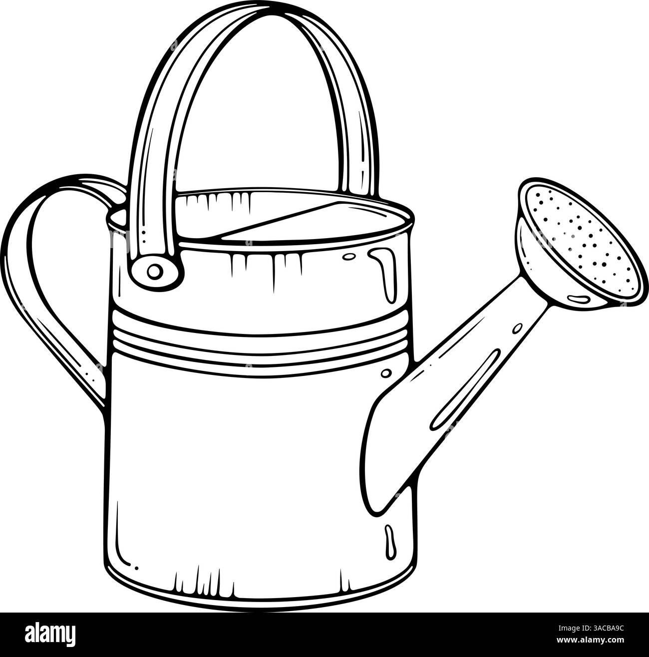 Gartenbewässerung kann Kunstwerke kreieren Stock Vektor