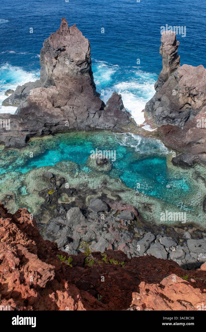 Britisches Überseegebiet, Pitcairn Island. Saint Paul's Pool. Stockfoto