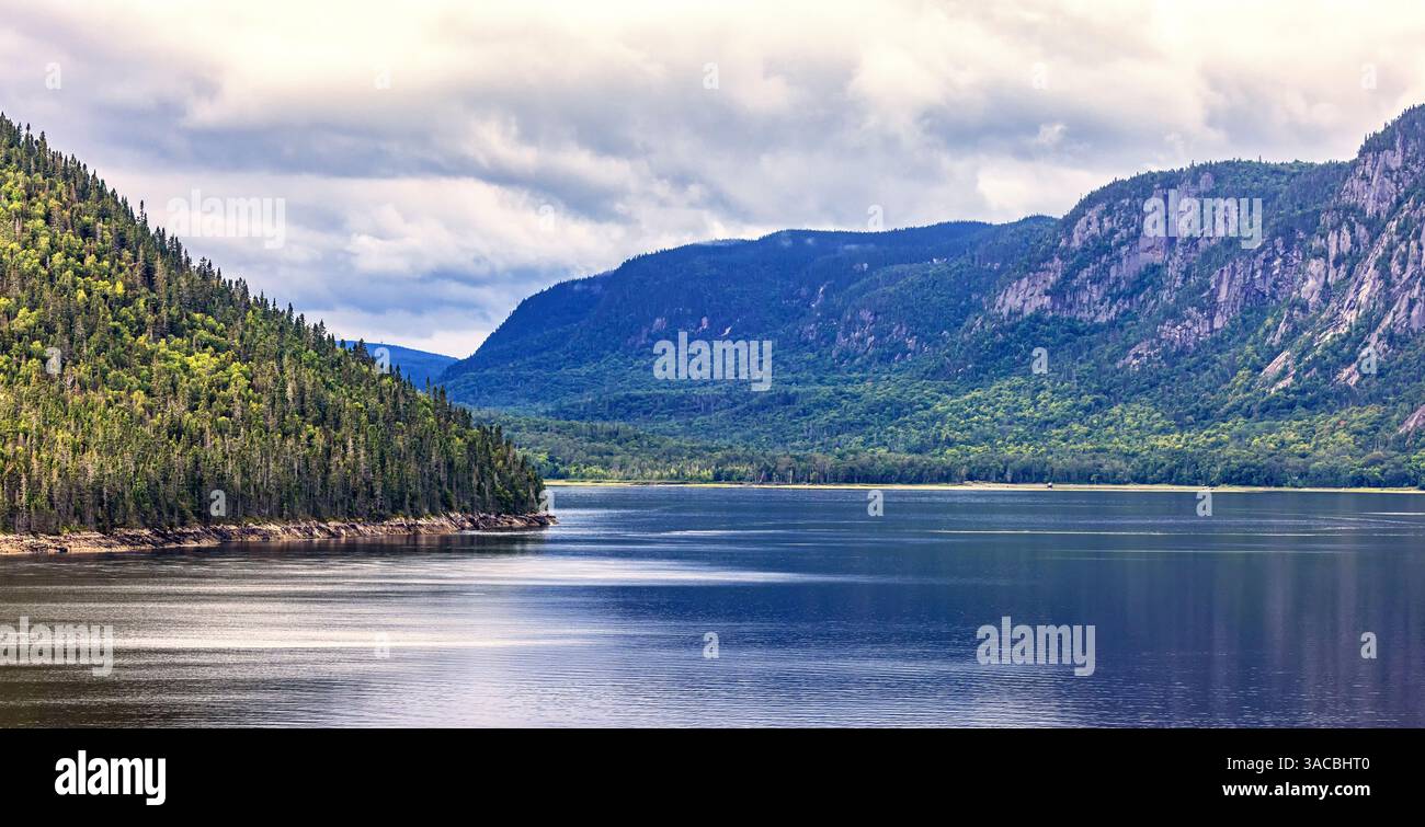 Quebec, Saguenay, Kanada. Saguenay River, segeln auf dem Fluss. Stockfoto