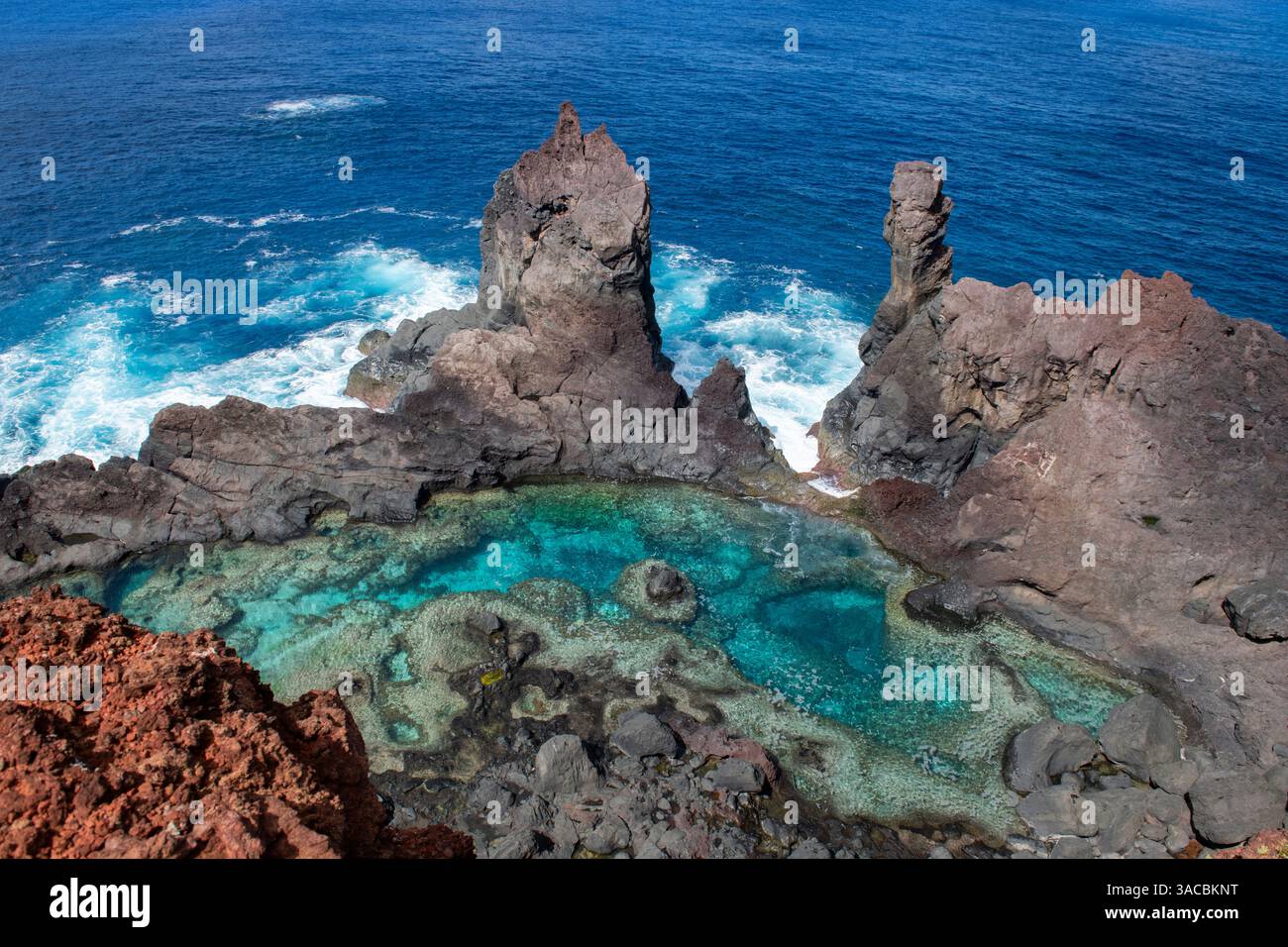 Britisches Überseegebiet, Pitcairn Island. Saint Paul's Pool. Stockfoto