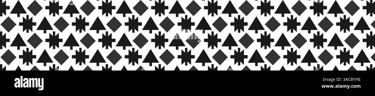 Nahtloses abstraktes geometrisches Muster in Schwarz und weiß mit modernem Design. Stock Vektor