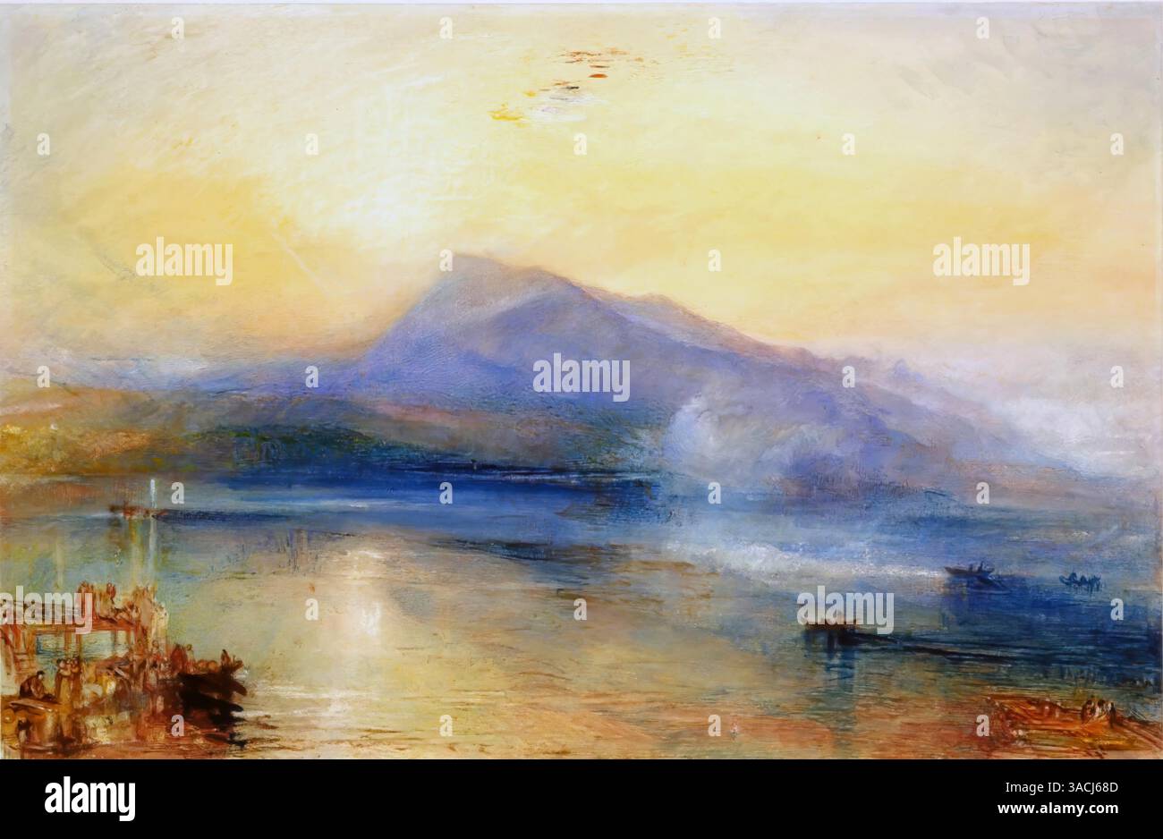The Dark Rigi the Lake of Luzern, zeigt die Rigi bei Sonnenaufgang, 1848 (Gemälde) Turner, Joseph Mallord William (1775–1851) Englisch Stock Vektor