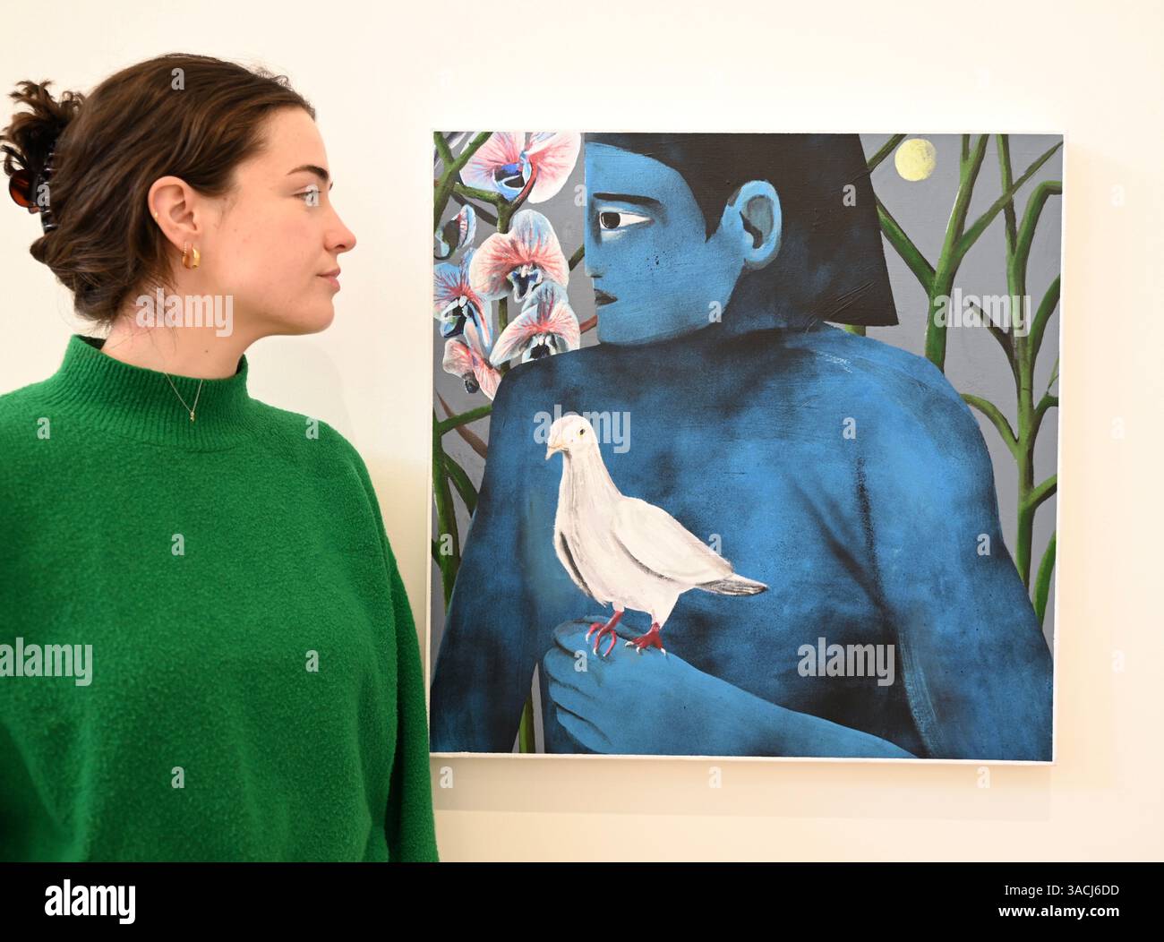 Höhepunkte in den Phillips London Galleries am Berkeley Square vor der Auktion New Now , Modern & Comtemporary Art am 10. April 2025 ... Stockfoto