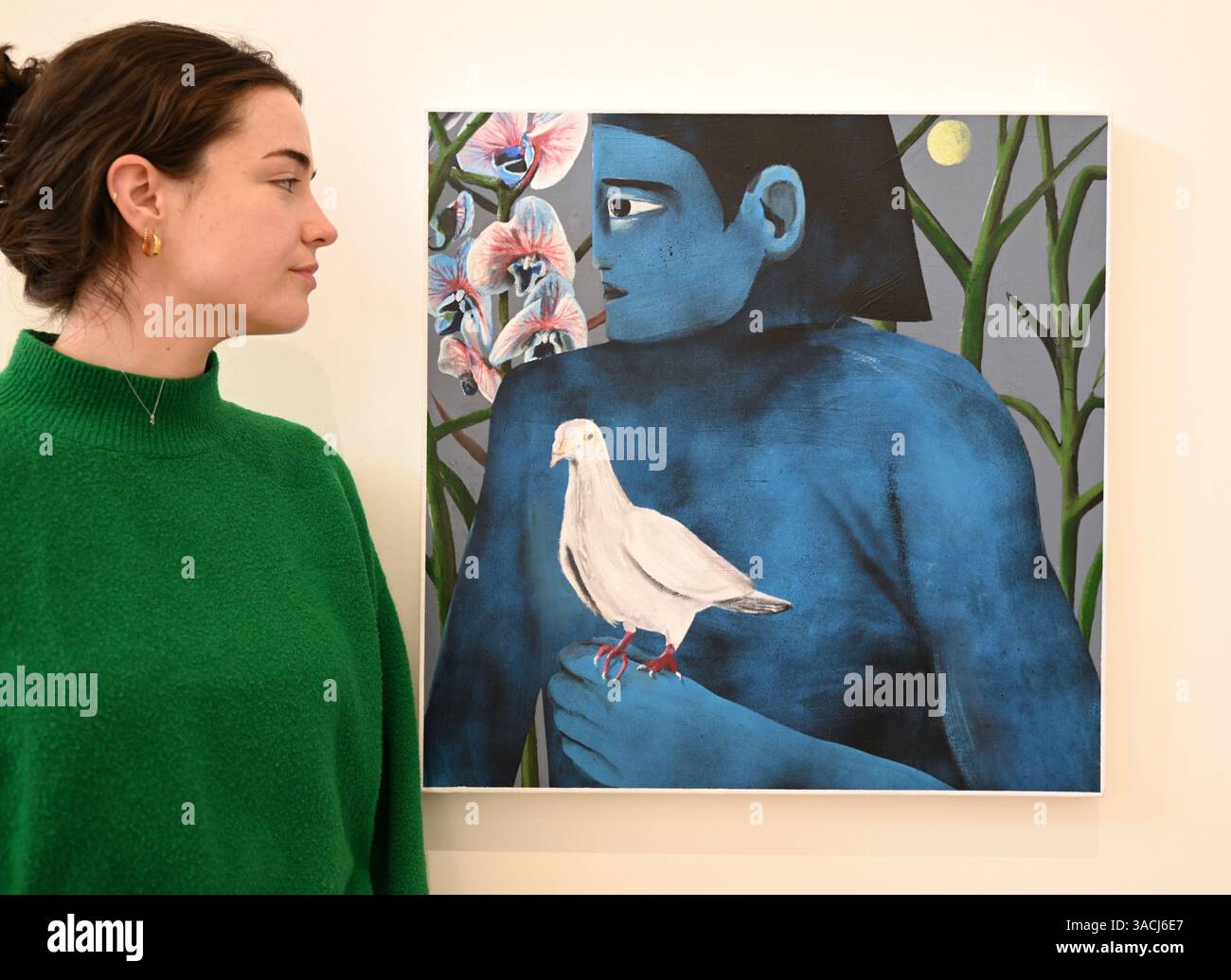 Höhepunkte in den Phillips London Galleries am Berkeley Square vor der Auktion New Now , Modern & Comtemporary Art am 10. April 2025 ... Stockfoto