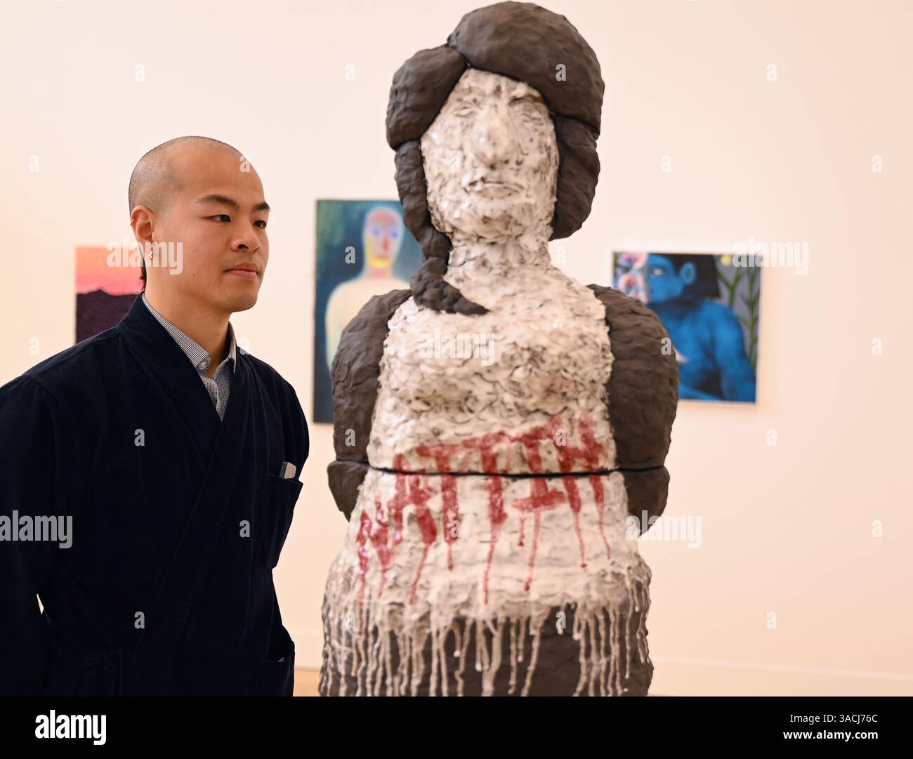 Höhepunkte in den Phillips London Galleries am Berkeley Square vor der Auktion New Now , Modern & Comtemporary Art am 10. April 2025 ... Stockfoto