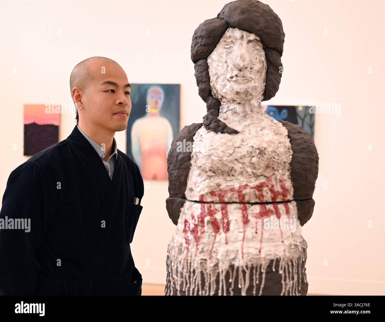 Höhepunkte in den Phillips London Galleries am Berkeley Square vor der Auktion New Now , Modern & Comtemporary Art am 10. April 2025 ... Stockfoto