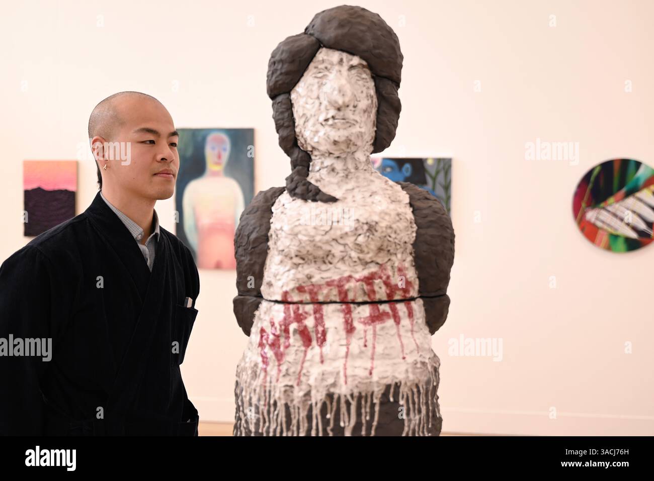 Höhepunkte in den Phillips London Galleries am Berkeley Square vor der Auktion New Now , Modern & Comtemporary Art am 10. April 2025 ... Stockfoto