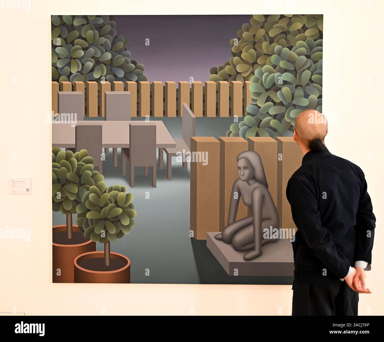 Höhepunkte in den Phillips London Galleries am Berkeley Square vor der Auktion New Now , Modern & Comtemporary Art am 10. April 2025 ... Stockfoto