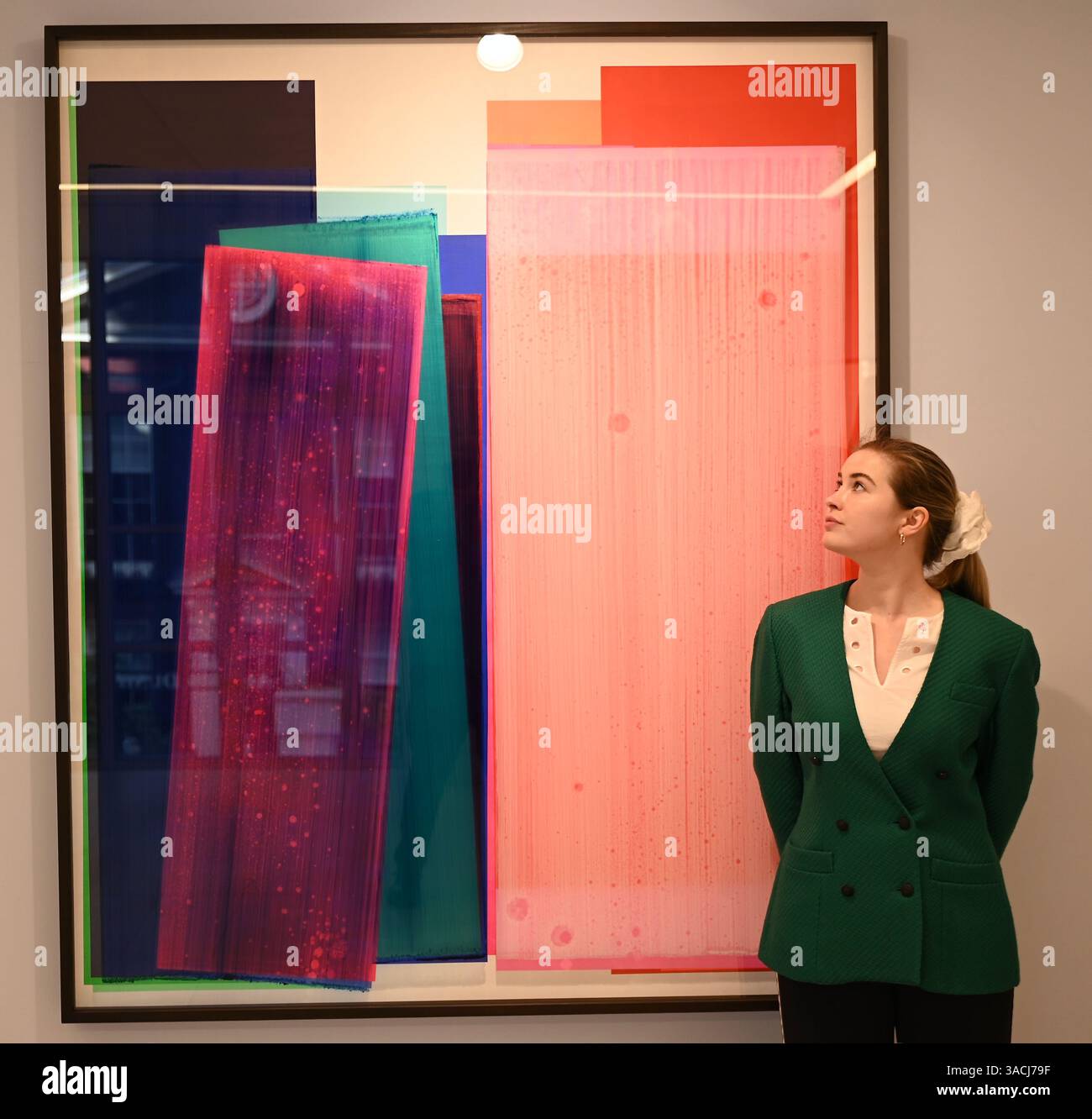 Höhepunkte in den Phillips London Galleries am Berkeley Square vor der Auktion New Now , Modern & Comtemporary Art am 10. April 2025 ... Stockfoto