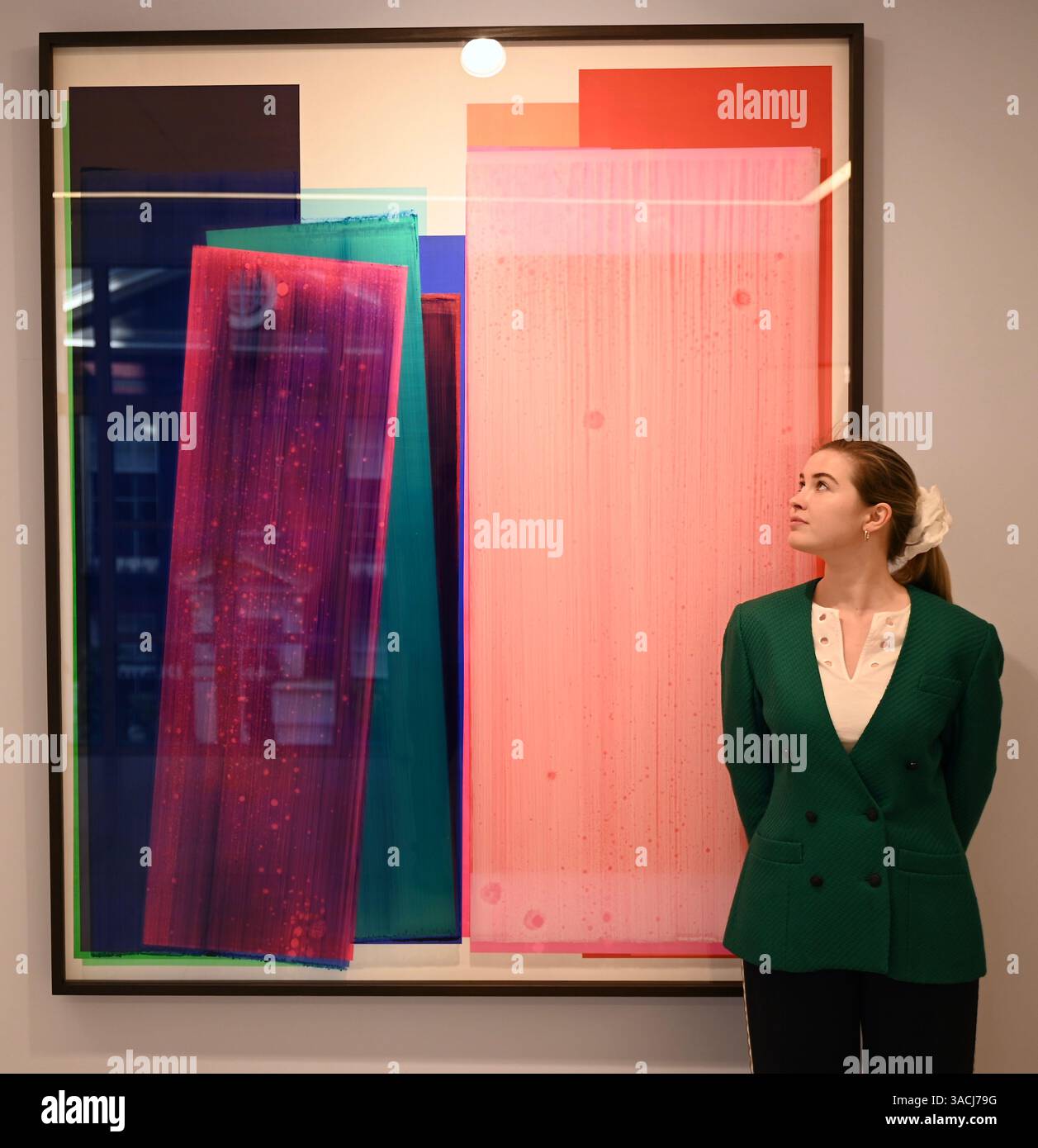 Höhepunkte in den Phillips London Galleries am Berkeley Square vor der Auktion New Now , Modern & Comtemporary Art am 10. April 2025 ... Stockfoto