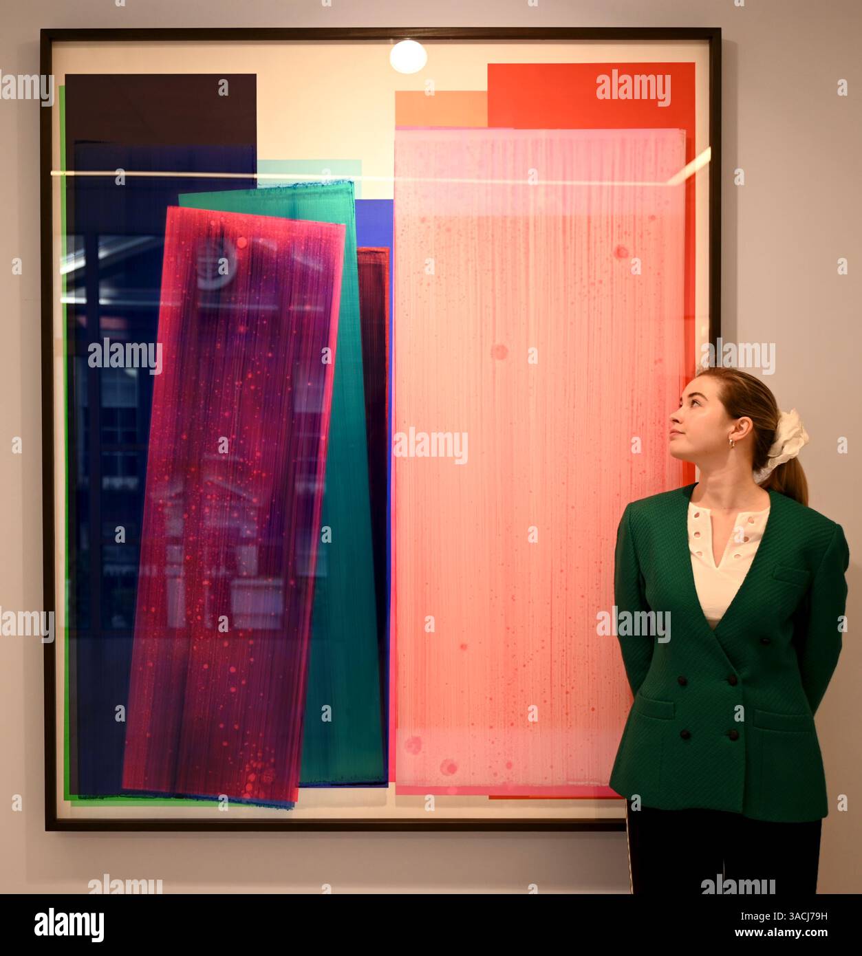 Höhepunkte in den Phillips London Galleries am Berkeley Square vor der Auktion New Now , Modern & Comtemporary Art am 10. April 2025 ... Stockfoto