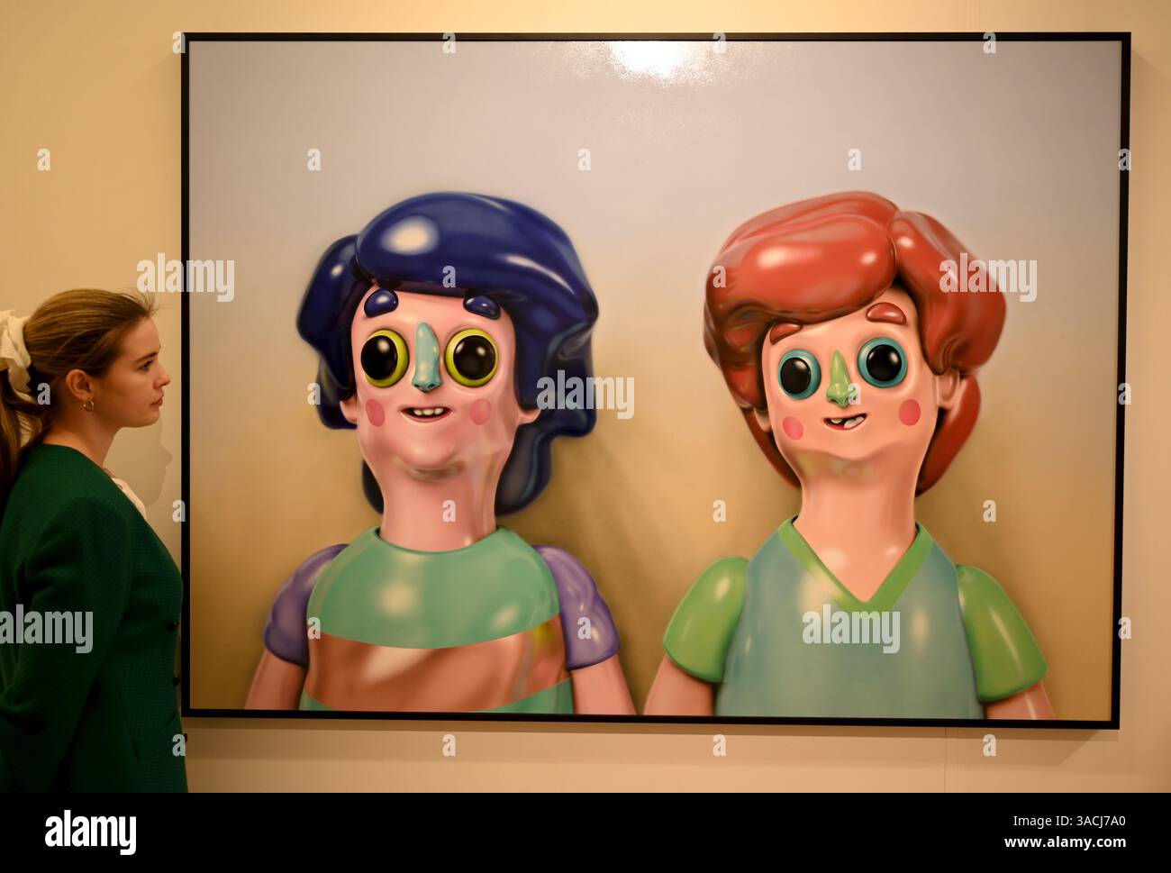 Höhepunkte in den Phillips London Galleries am Berkeley Square vor der Auktion New Now , Modern & Comtemporary Art am 10. April 2025 ... Stockfoto