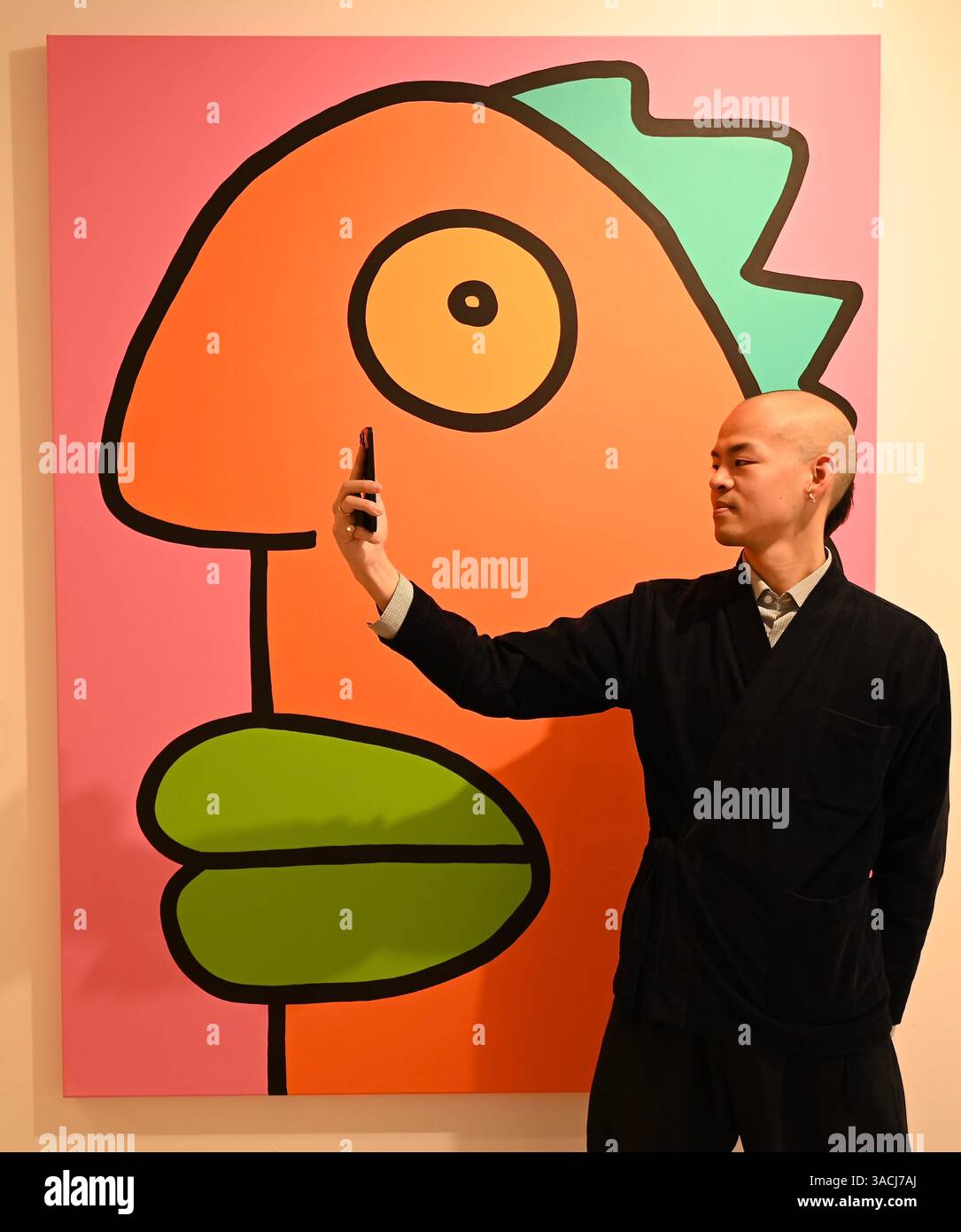 Höhepunkte in den Phillips London Galleries am Berkeley Square vor der Auktion New Now , Modern & Comtemporary Art am 10. April 2025 ... Stockfoto